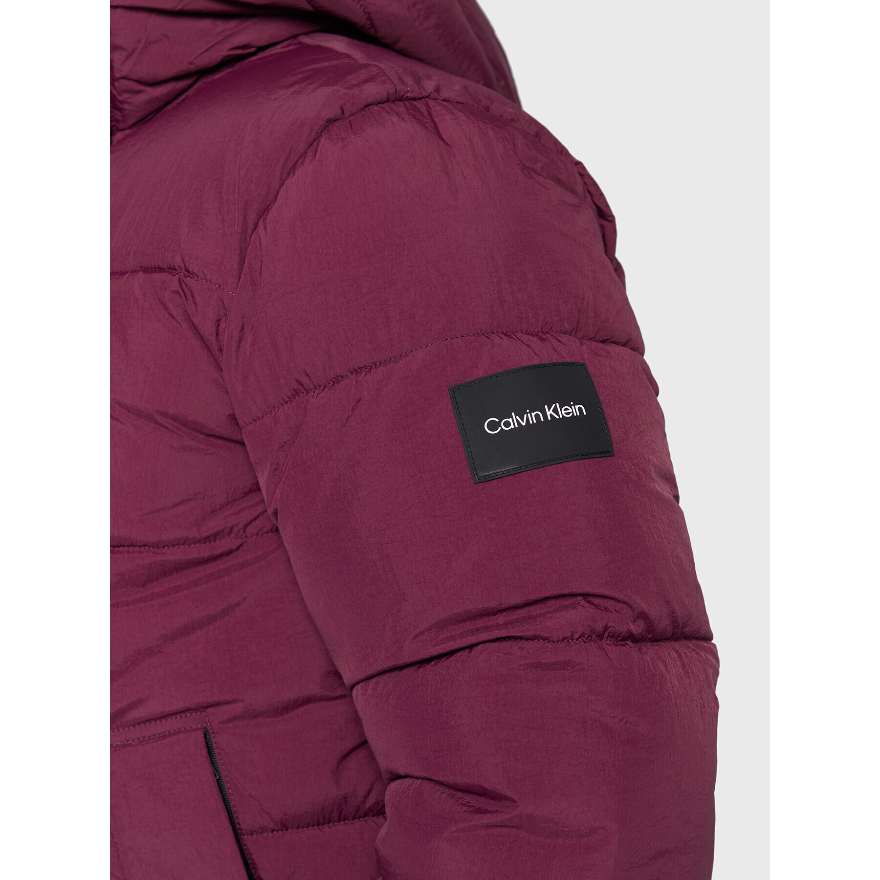 Calvin Klein Пухено яке Crinkle K10K110336 Бордо Regular Fit - Pepit.bg
