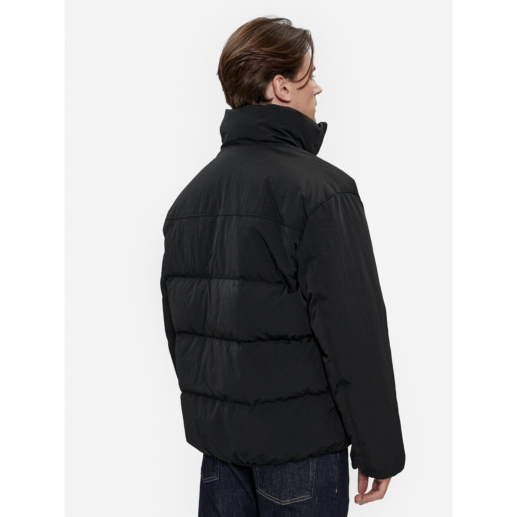 Calvin Klein Пухено яке Crinkle K10K111882 Черен Regular Fit - Pepit.bg