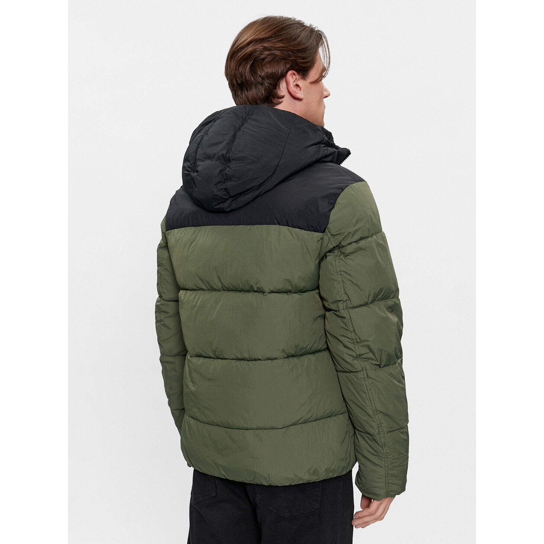 Calvin Klein Пухено яке Crinkle K10K112227 Зелен Regular Fit - Pepit.bg