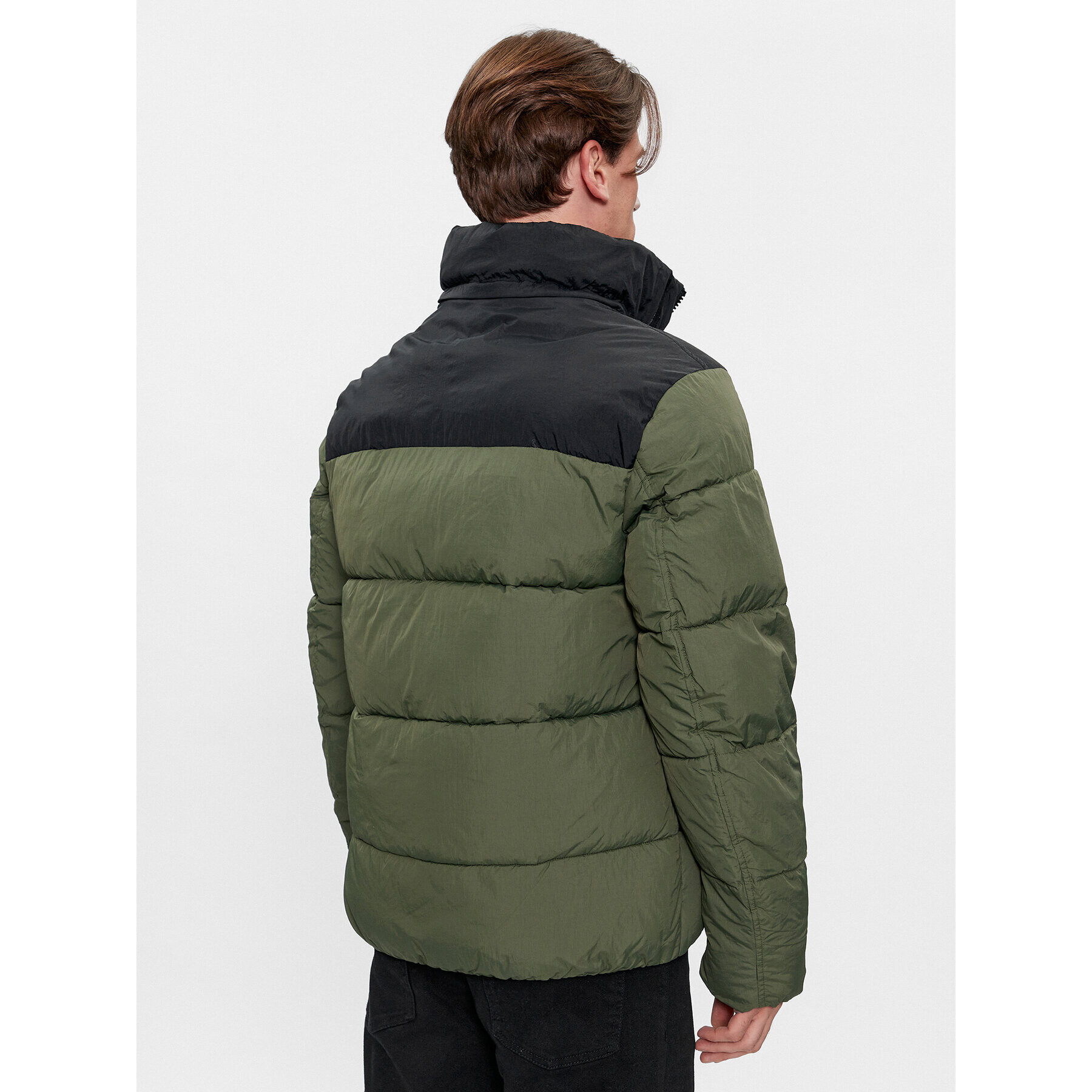 Calvin Klein Пухено яке Crinkle K10K112227 Зелен Regular Fit - Pepit.bg