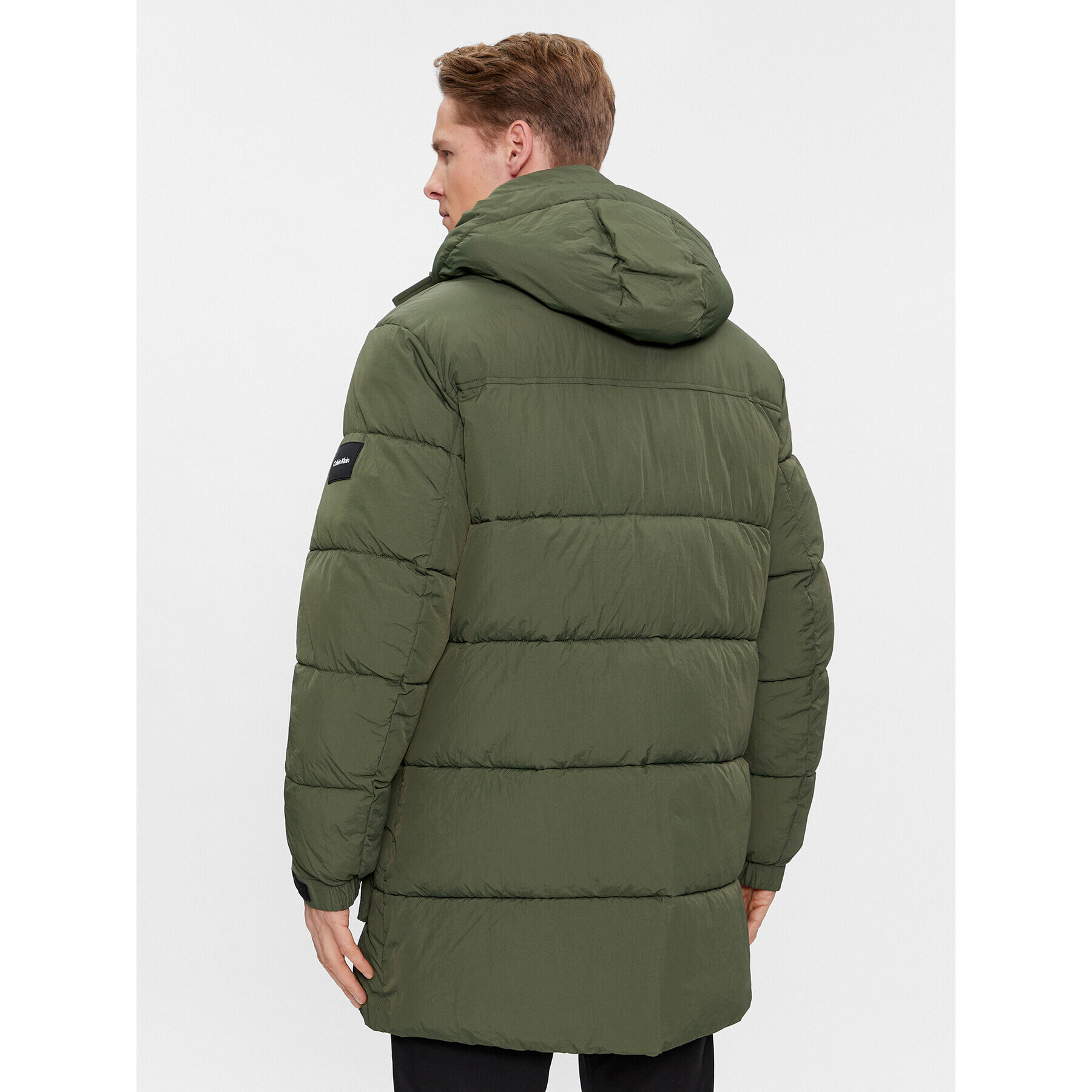 Calvin Klein Пухено яке Crinkle K10K112228 Зелен Regular Fit - Pepit.bg