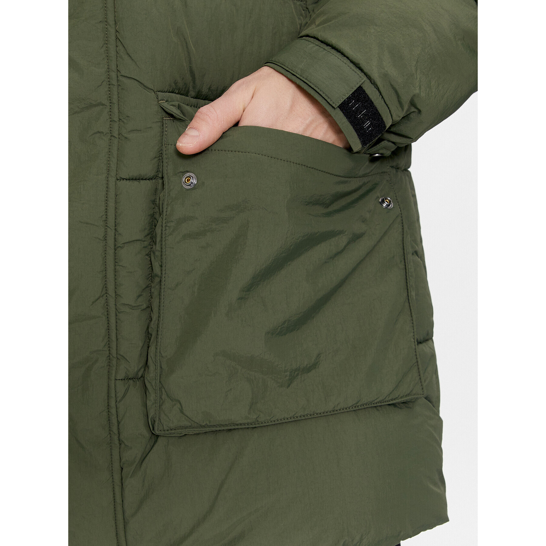 Calvin Klein Пухено яке Crinkle K10K112228 Зелен Regular Fit - Pepit.bg