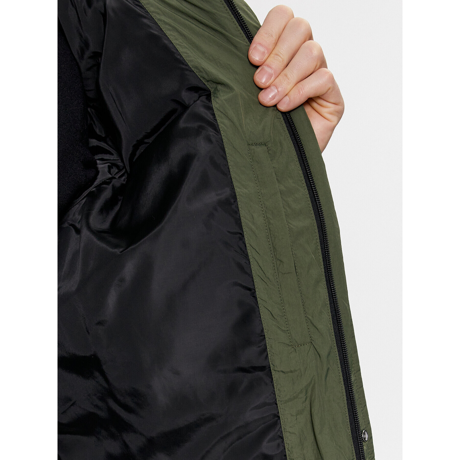Calvin Klein Пухено яке Crinkle K10K112228 Зелен Regular Fit - Pepit.bg