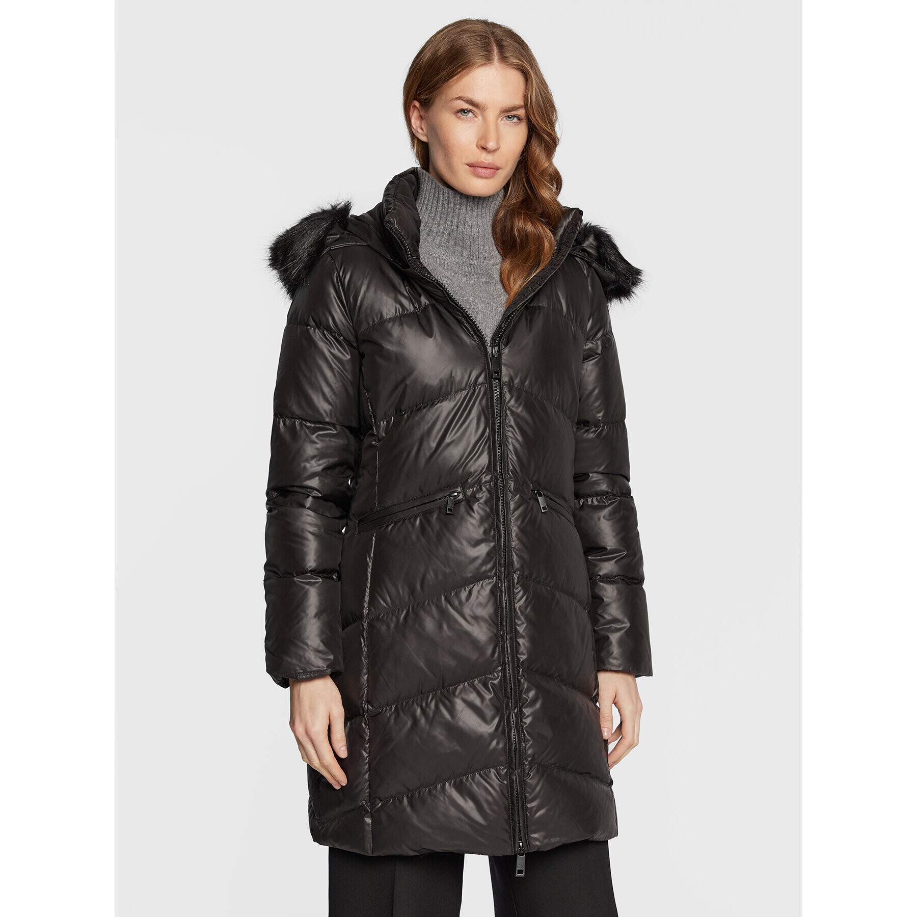 Calvin Klein Пухено яке Essential K20K204953 Черен Regular Fit - Pepit.bg