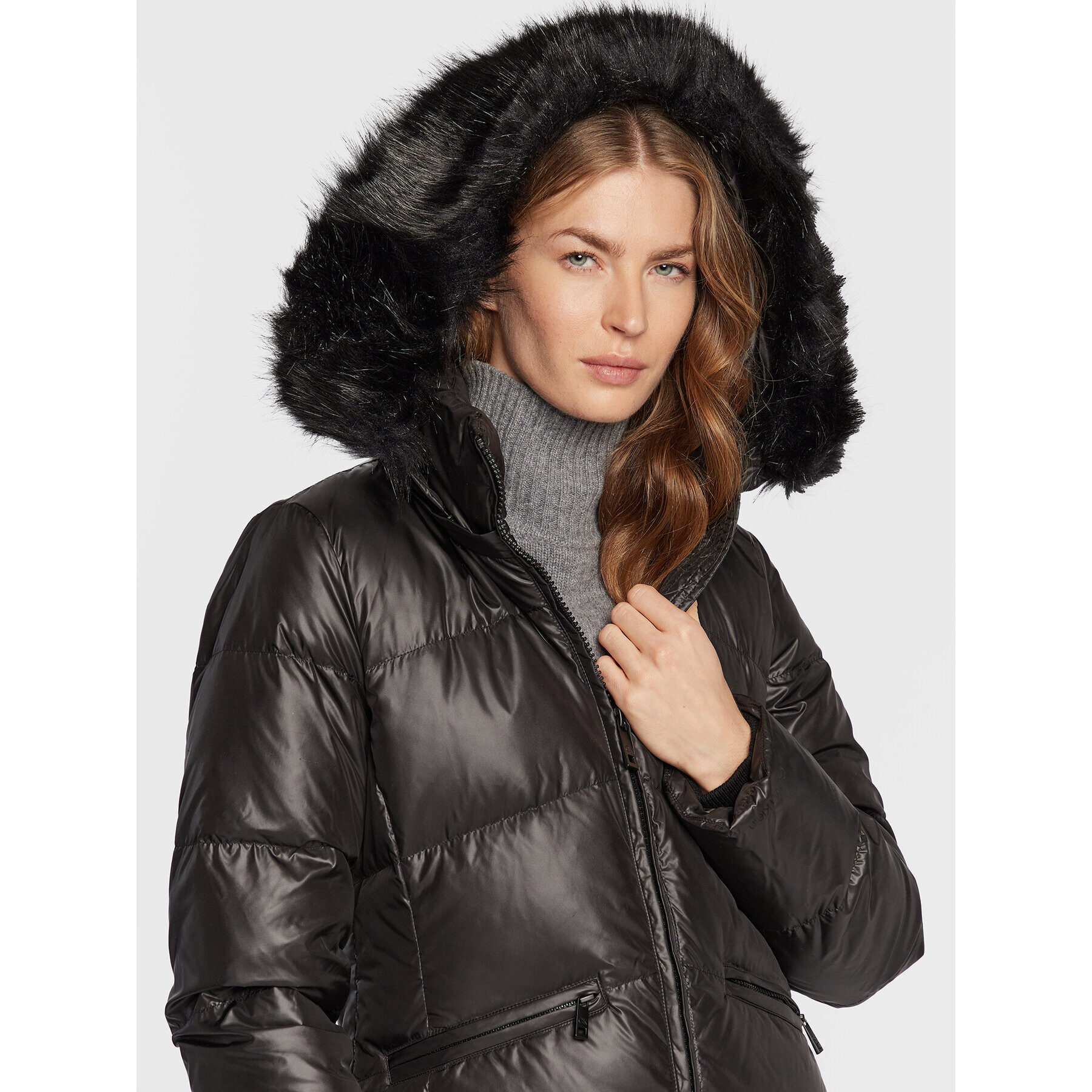 Calvin Klein Пухено яке Essential K20K204953 Черен Regular Fit - Pepit.bg