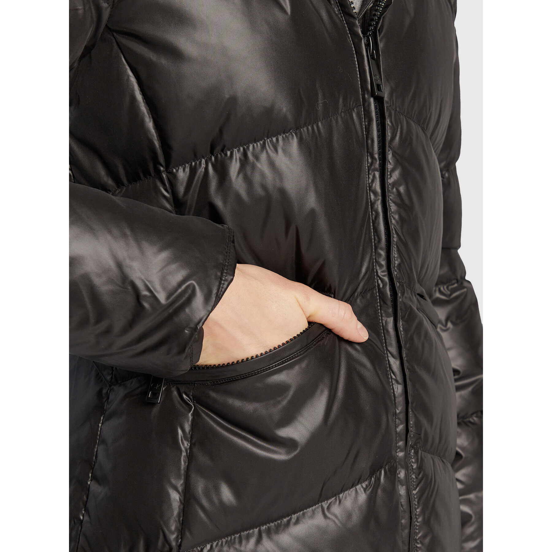 Calvin Klein Пухено яке Essential K20K204953 Черен Regular Fit - Pepit.bg