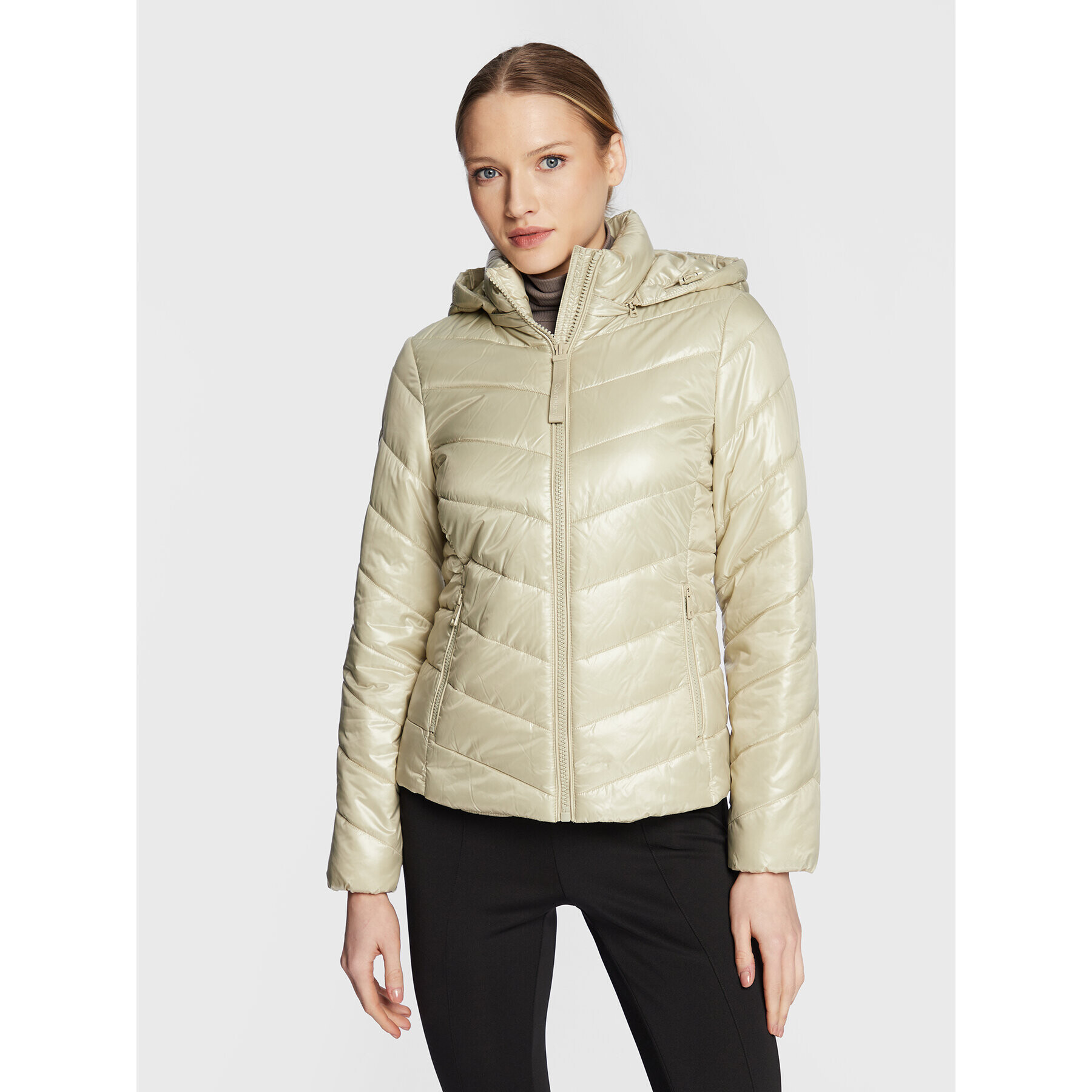 Calvin Klein Пухено яке Essential K20K205365 Бежов Regular Fit - Pepit.bg