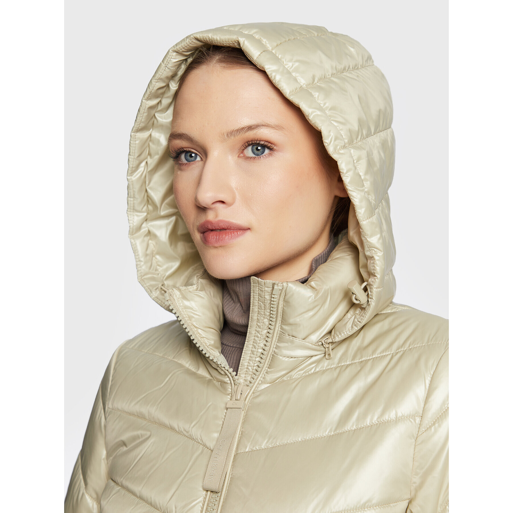 Calvin Klein Пухено яке Essential K20K205365 Бежов Regular Fit - Pepit.bg