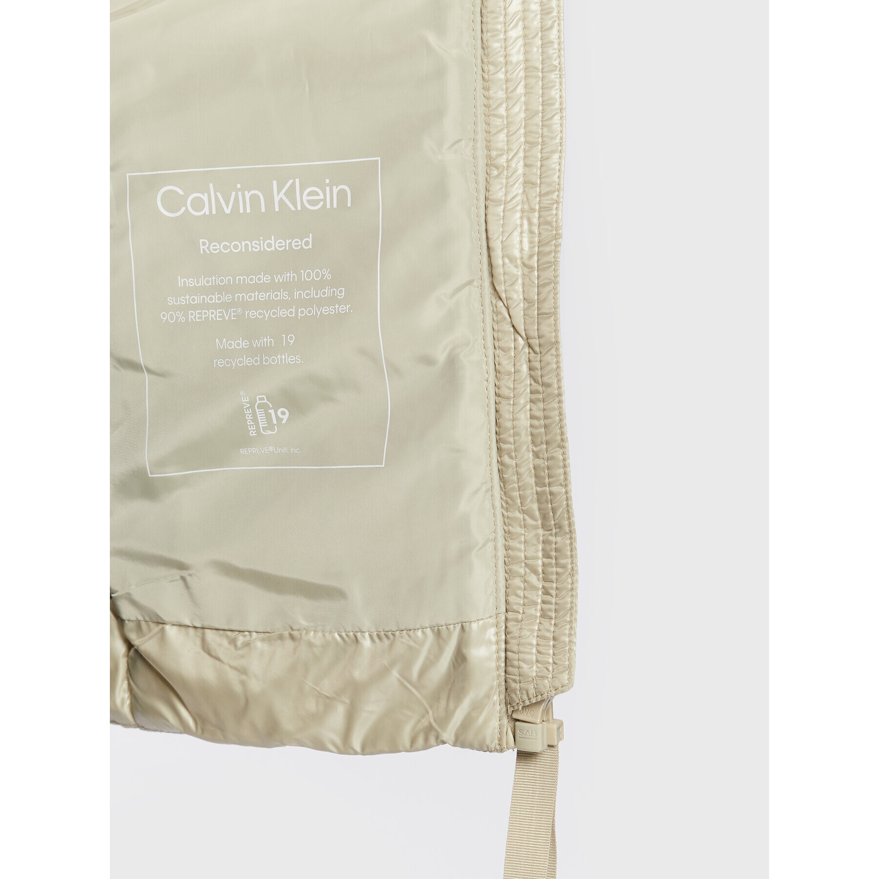 Calvin Klein Пухено яке Essential K20K205365 Бежов Regular Fit - Pepit.bg