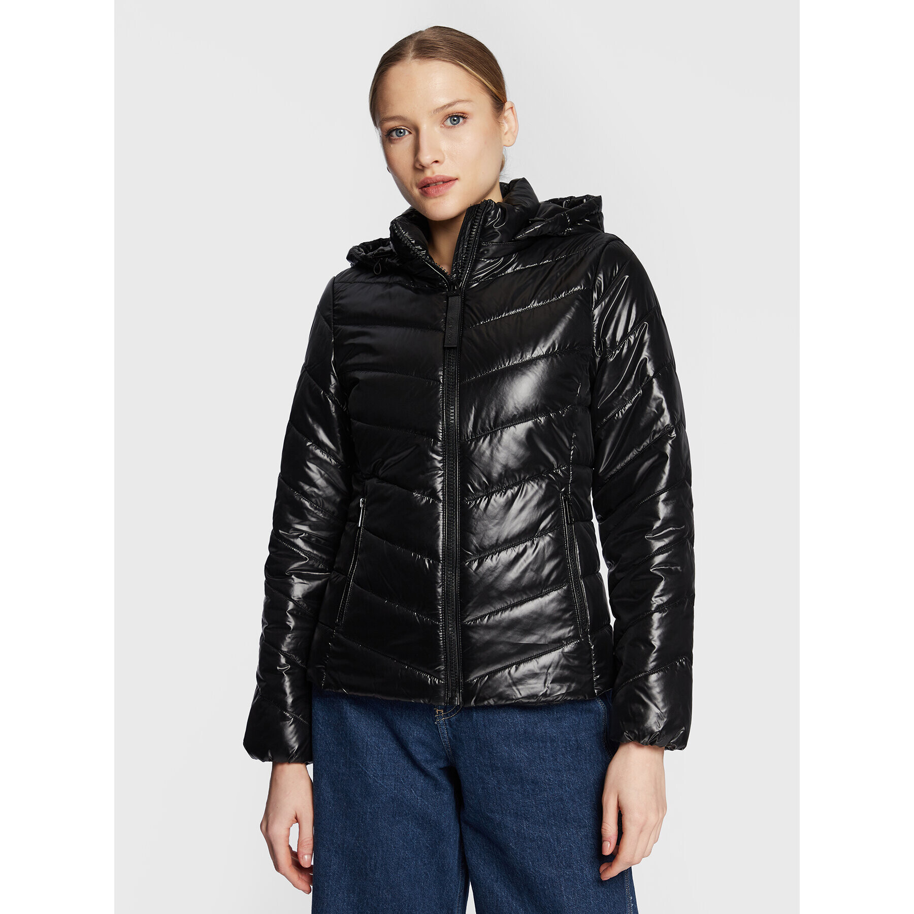 Calvin Klein Пухено яке Essential K20K205365 Черен Regular Fit - Pepit.bg