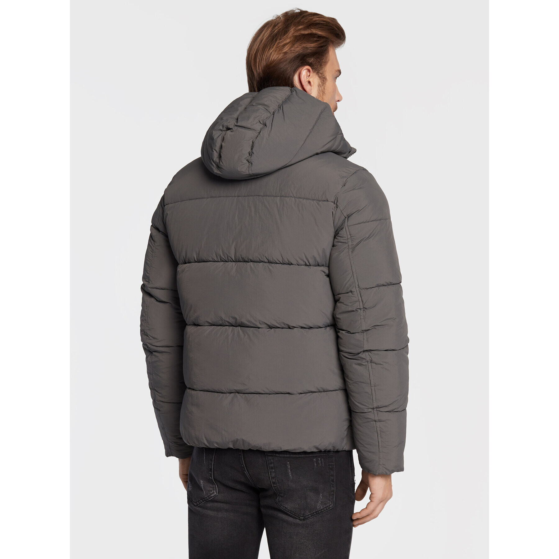 Calvin Klein Пухено яке K10K110336 Сив Regular Fit - Pepit.bg