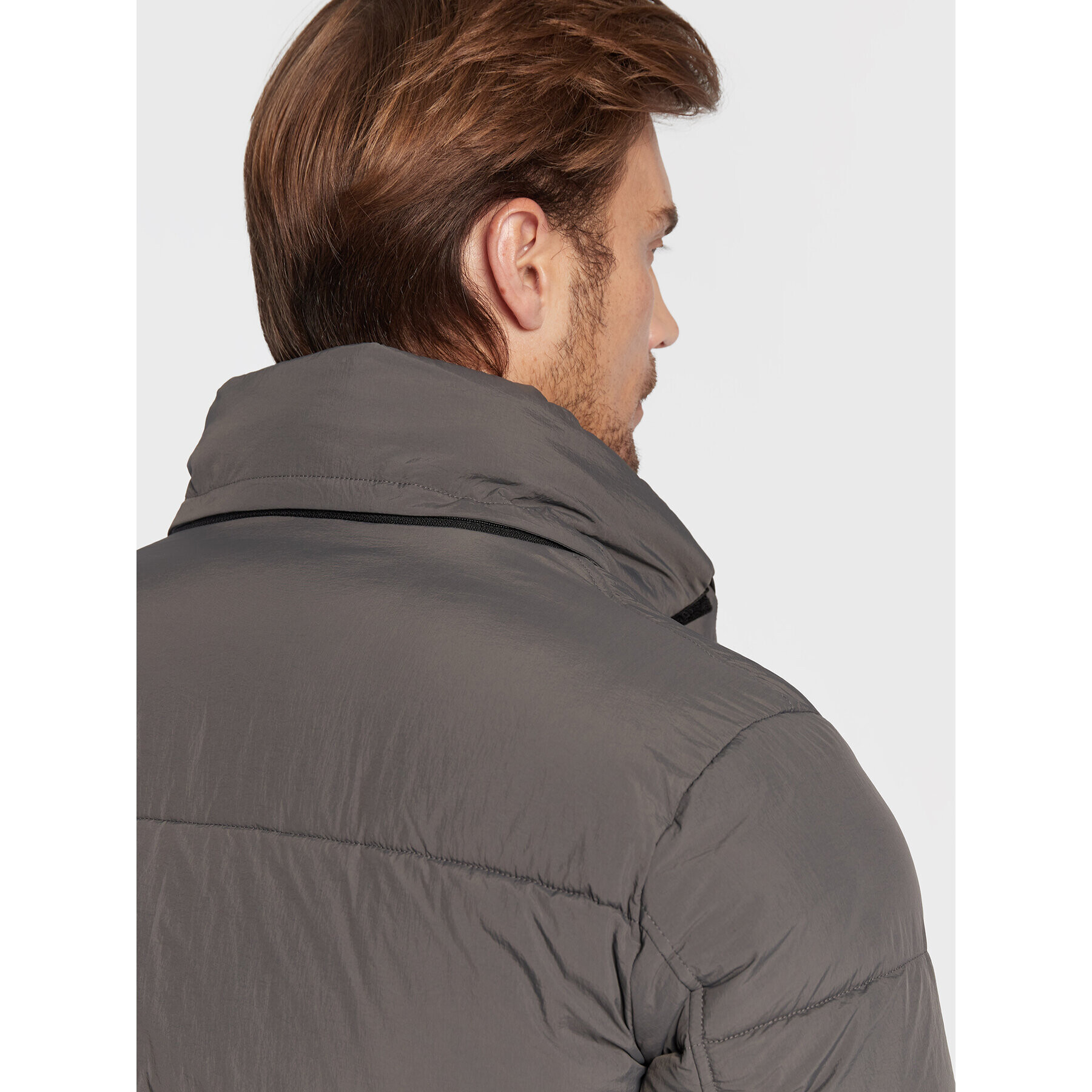 Calvin Klein Пухено яке K10K110336 Сив Regular Fit - Pepit.bg