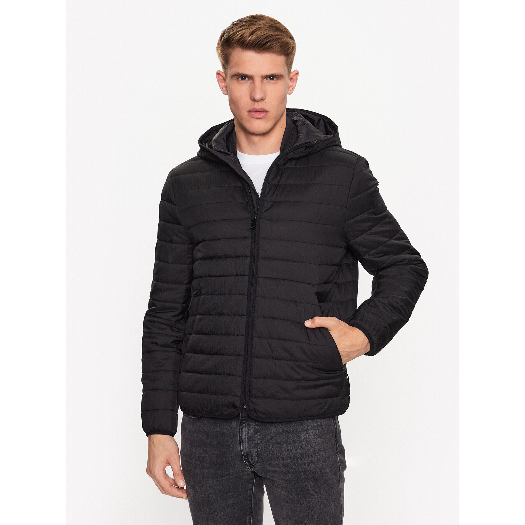 Calvin Klein Пухено яке K10K111464 Черен Regular Fit - Pepit.bg