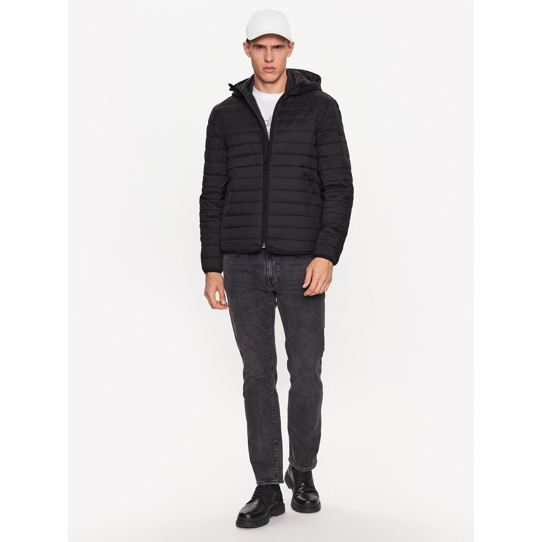 Calvin Klein Пухено яке K10K111464 Черен Regular Fit - Pepit.bg