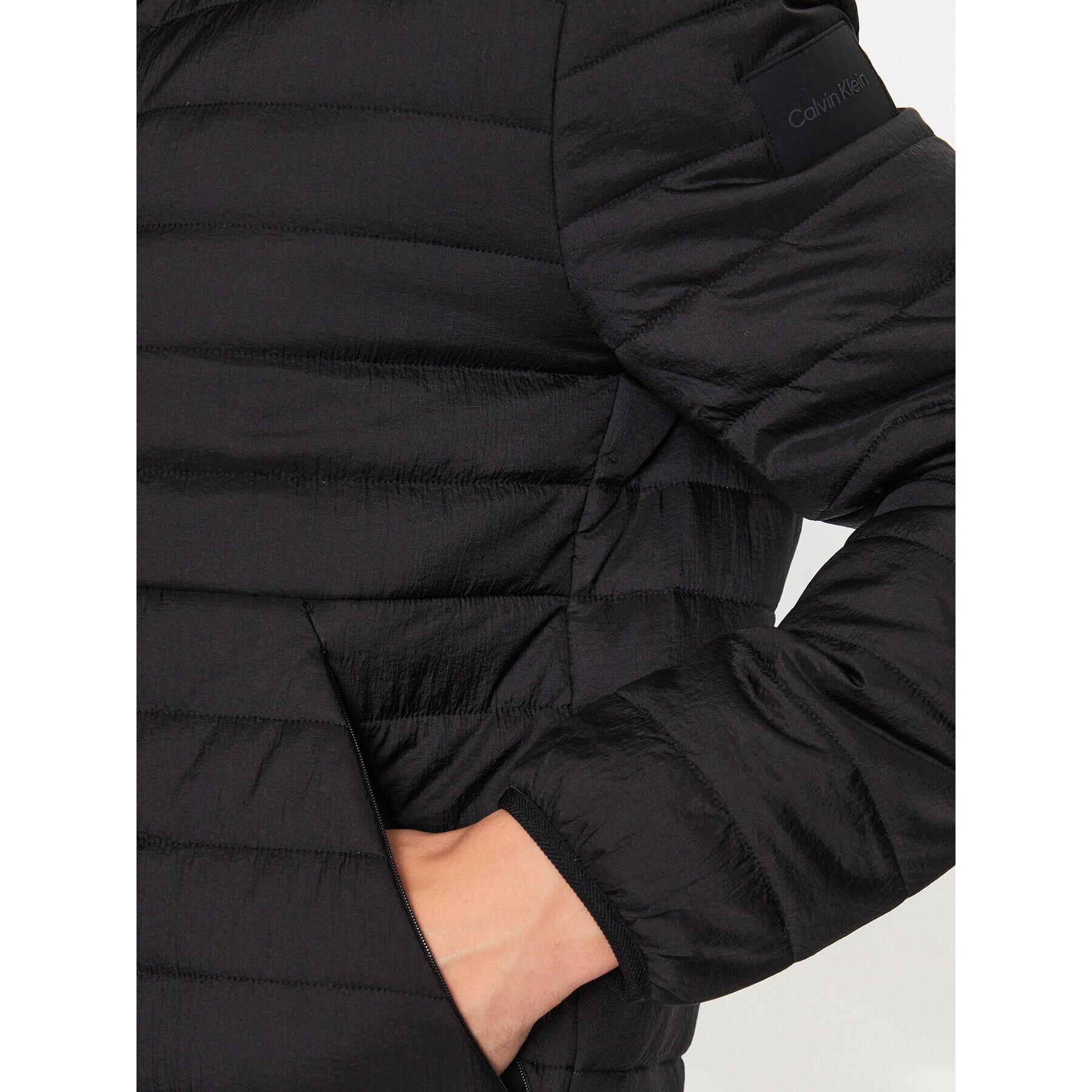 Calvin Klein Пухено яке K10K111464 Черен Regular Fit - Pepit.bg