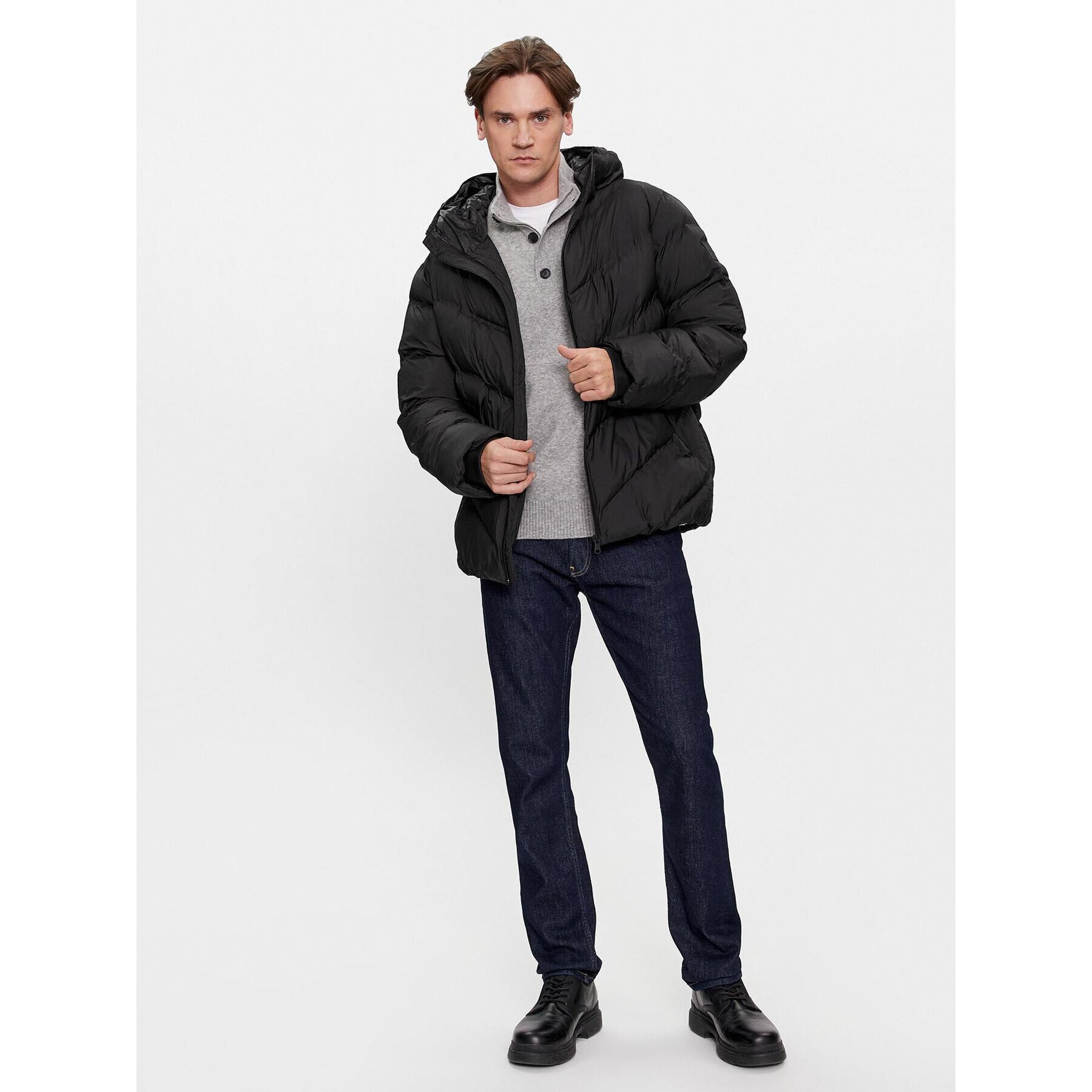 Calvin Klein Пухено яке K10K111934 Черен Regular Fit - Pepit.bg