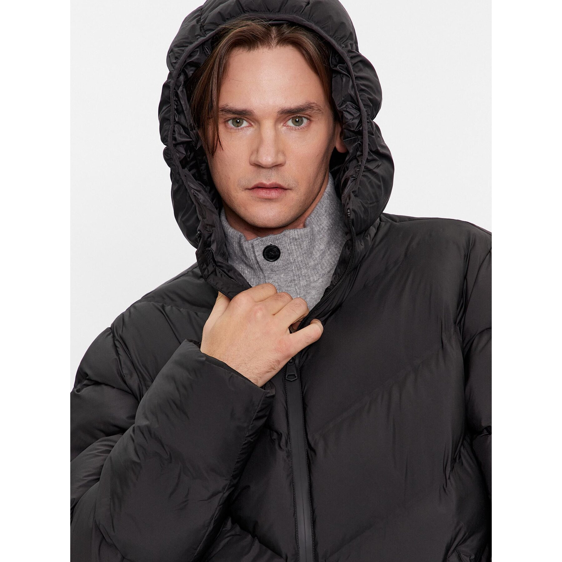 Calvin Klein Пухено яке K10K111934 Черен Regular Fit - Pepit.bg