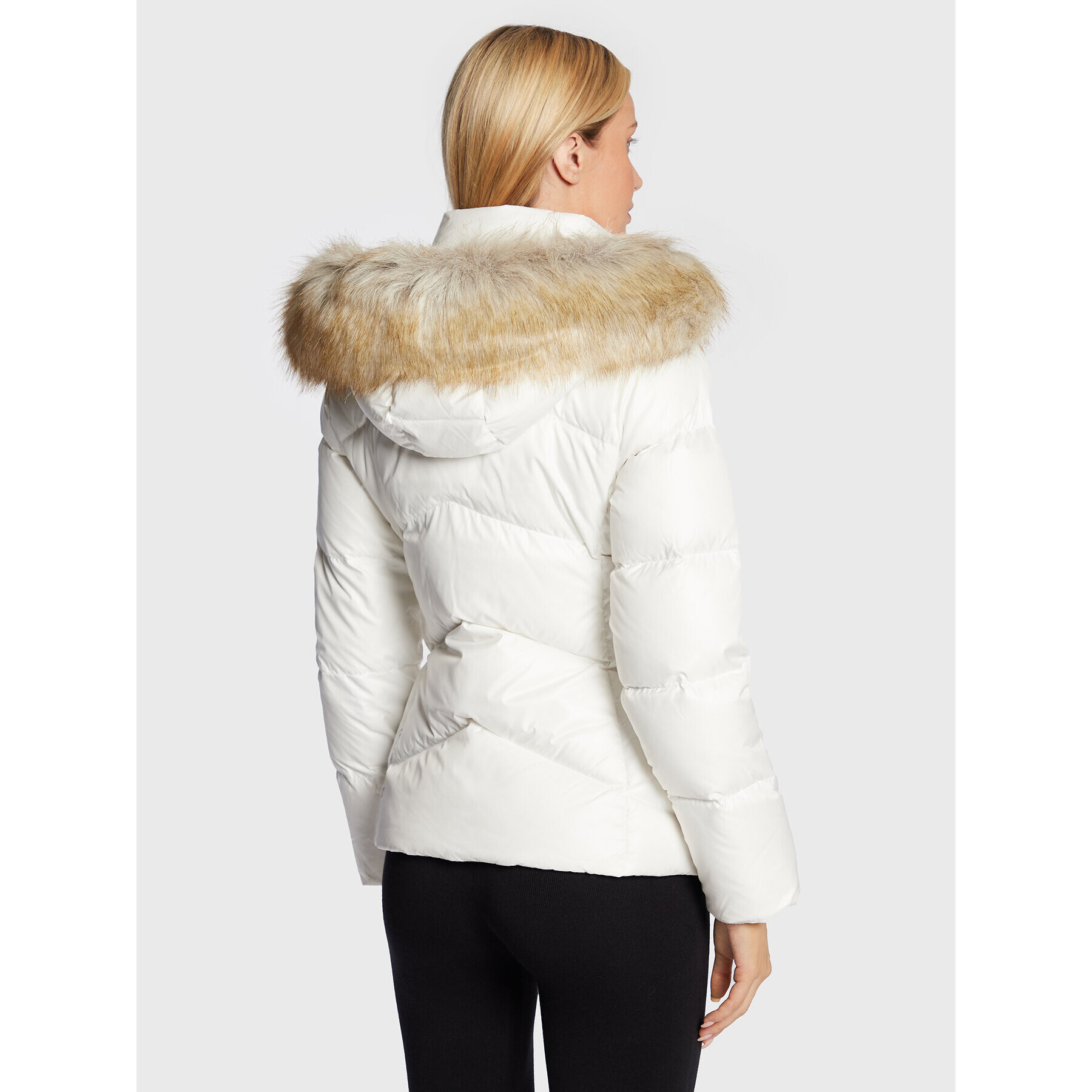 Calvin Klein Пухено яке K20K204952 Екрю Regular Fit - Pepit.bg