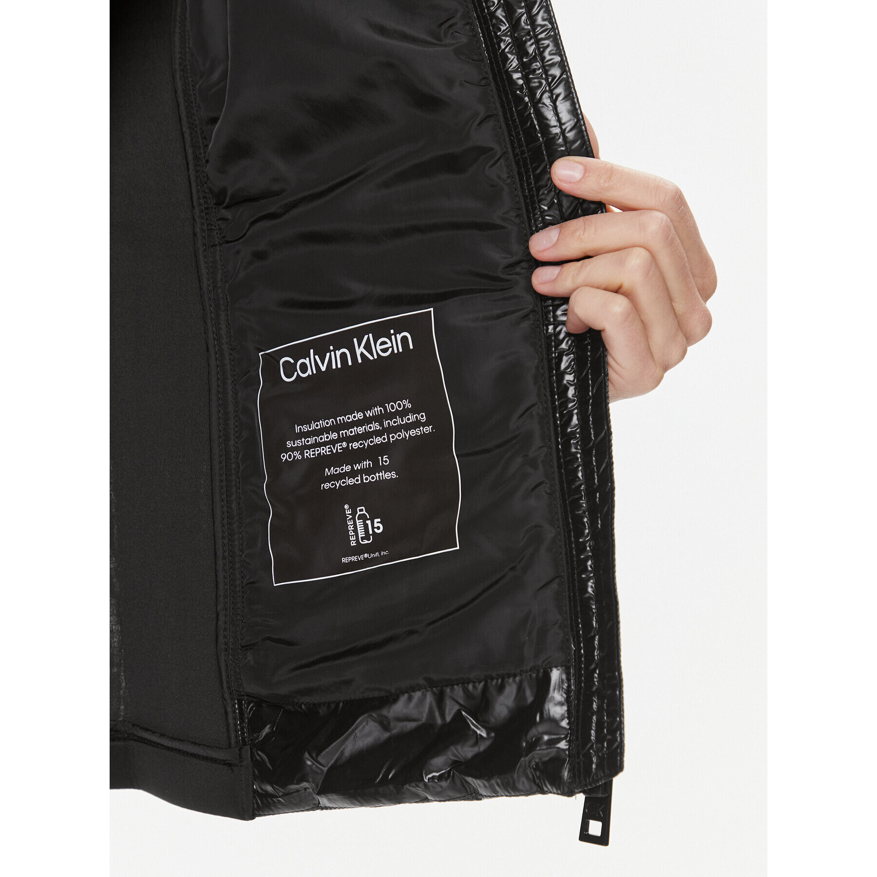 Calvin Klein Пухено яке K20K205834 Черен Regular Fit - Pepit.bg