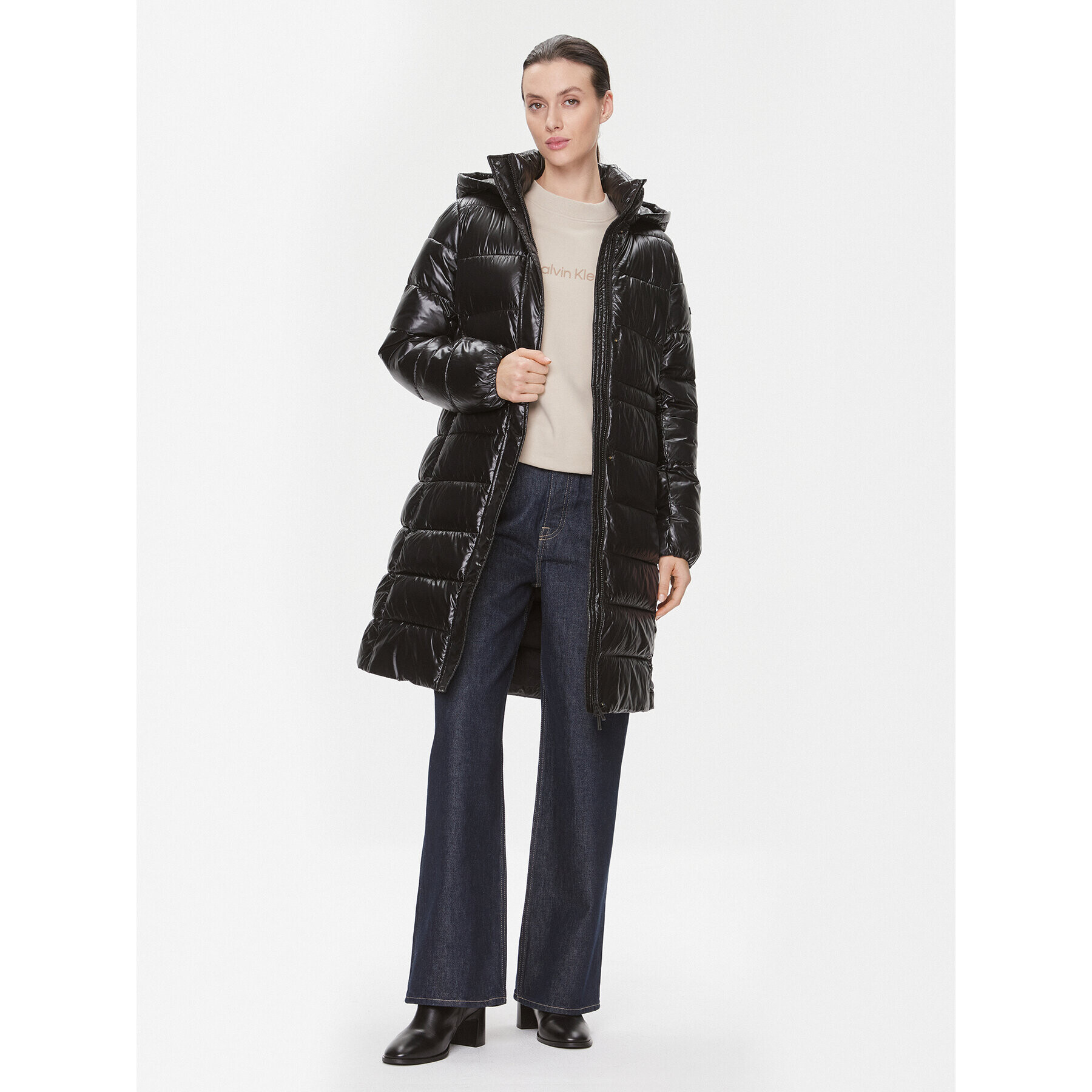 Calvin Klein Пухено яке K20K206270 Черен Regular Fit - Pepit.bg