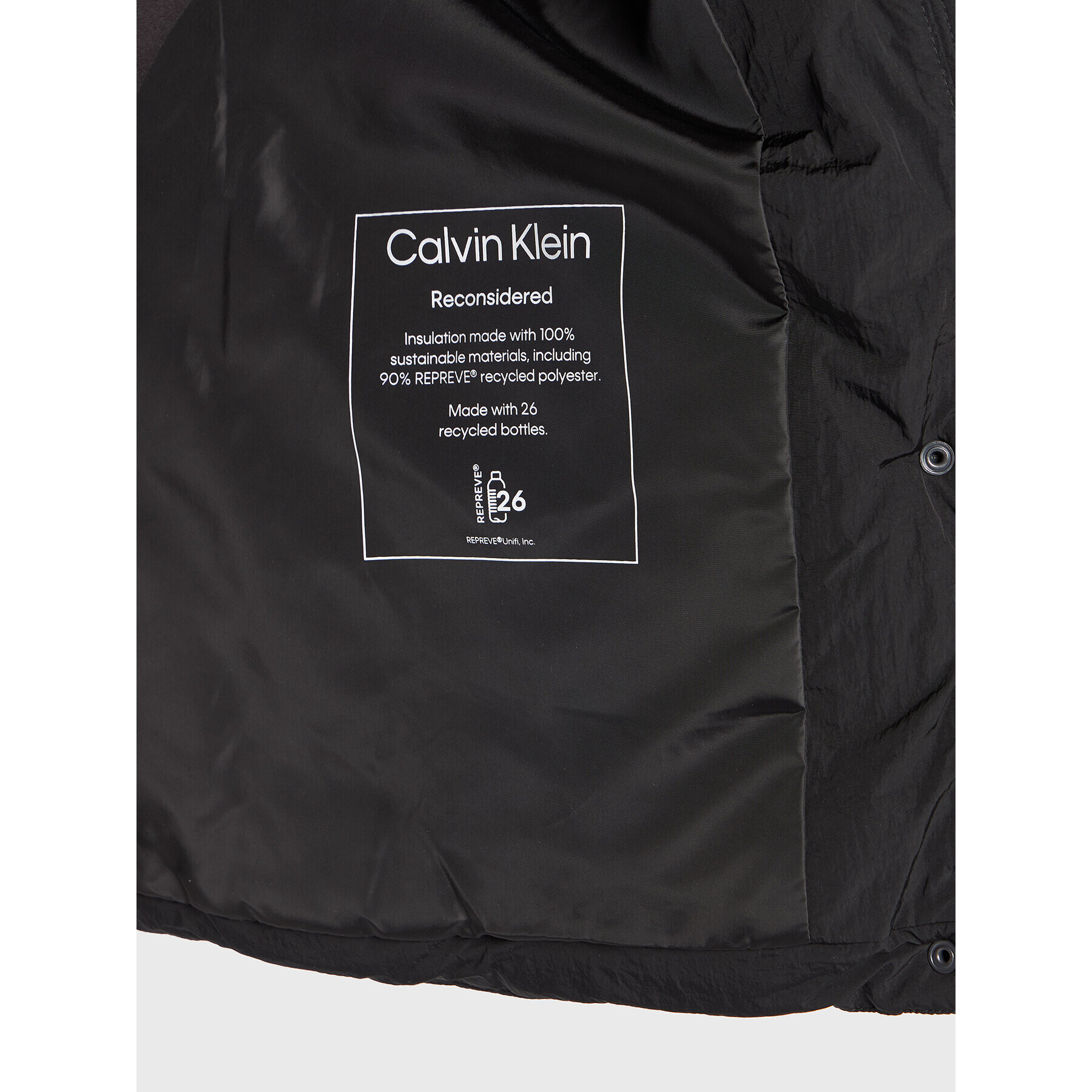 Calvin Klein Пухено яке Modern K20K204693 Черен Regular Fit - Pepit.bg