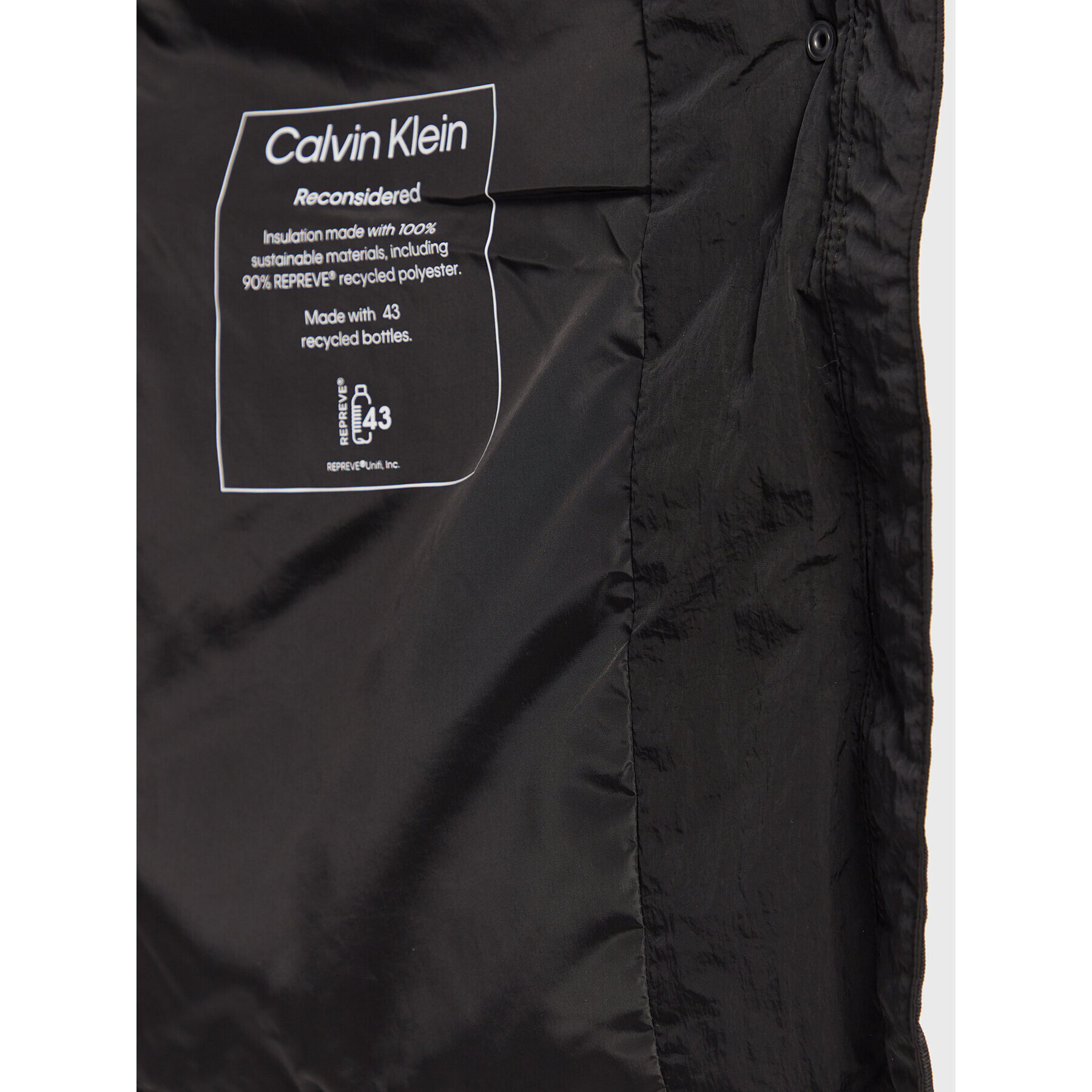 Calvin Klein Пухено яке Modern K20K205127 Черен Regular Fit - Pepit.bg