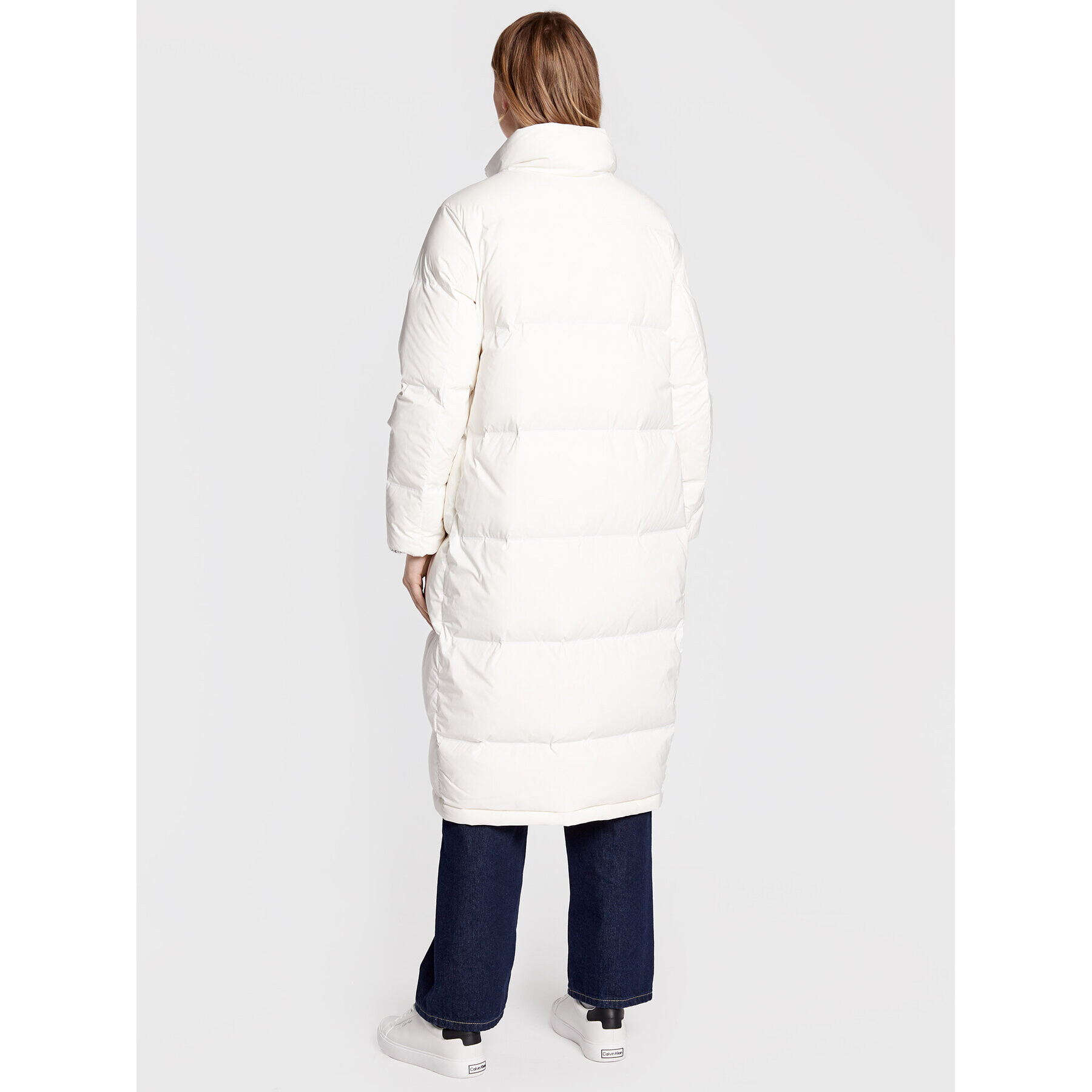 Calvin Klein Пухено яке Seamless Lofty K20K204691 Екрю Regular Fit - Pepit.bg