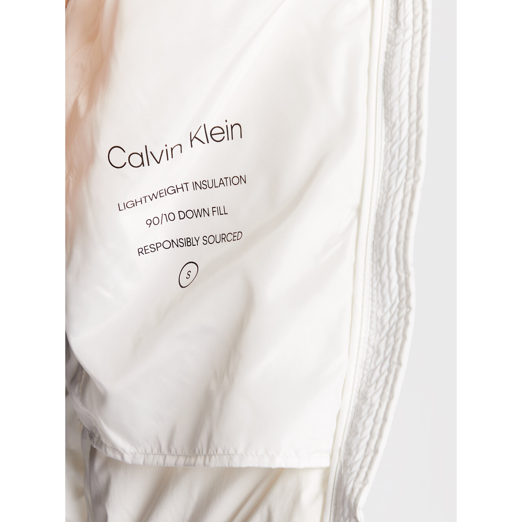 Calvin Klein Пухено яке Seamless Lofty K20K204691 Екрю Regular Fit - Pepit.bg