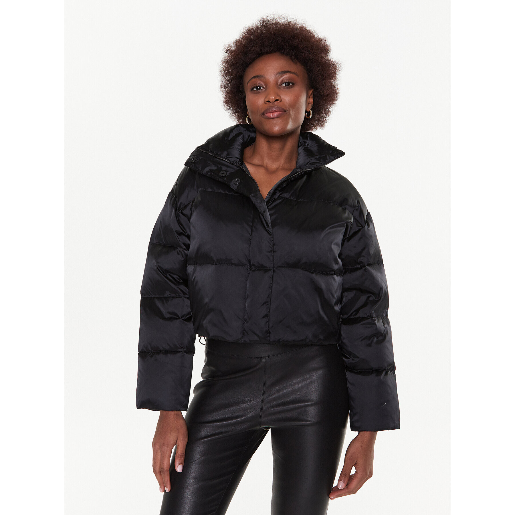 Calvin Klein Пухено яке Shine K20K205007 Черен Regular Fit - Pepit.bg