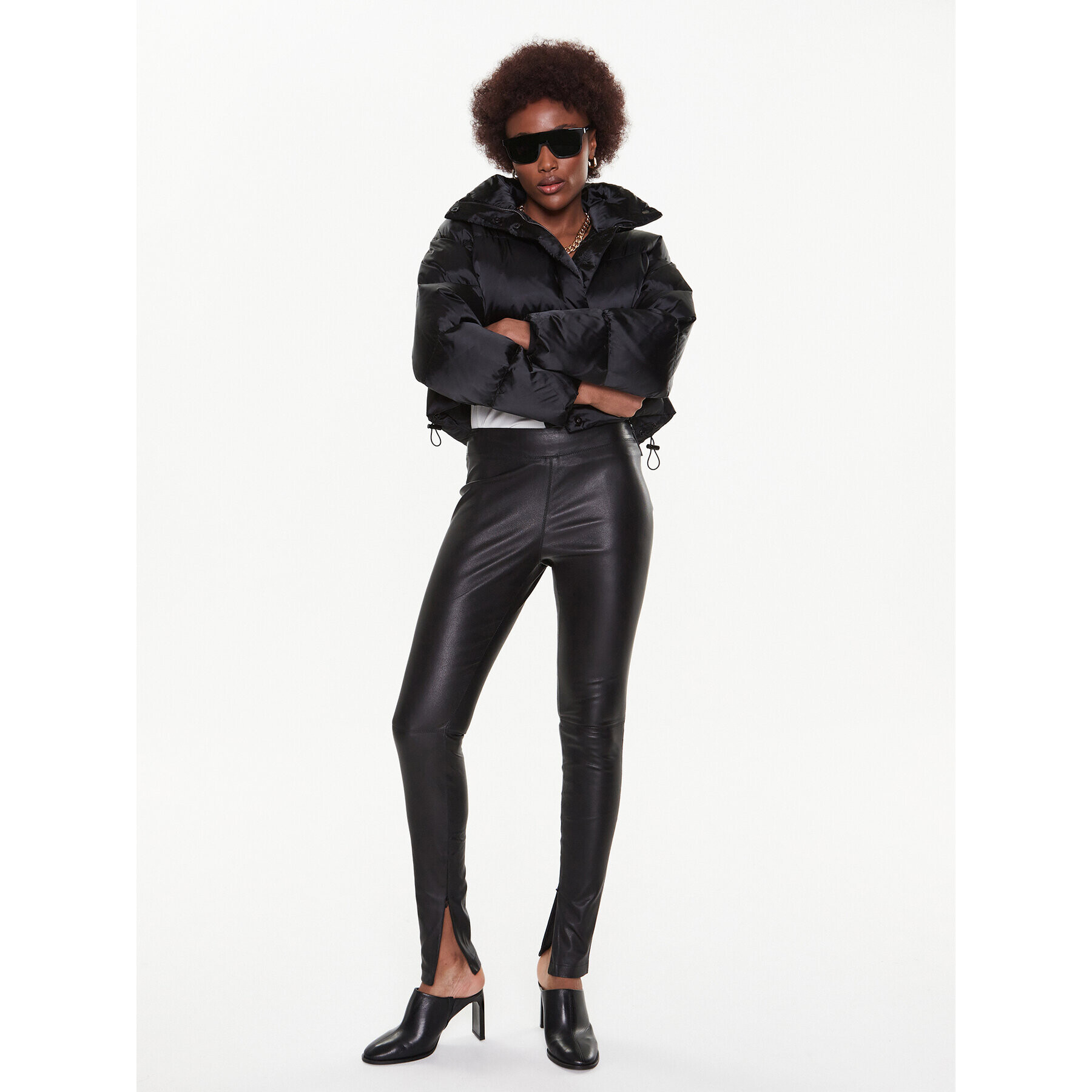 Calvin Klein Пухено яке Shine K20K205007 Черен Regular Fit - Pepit.bg