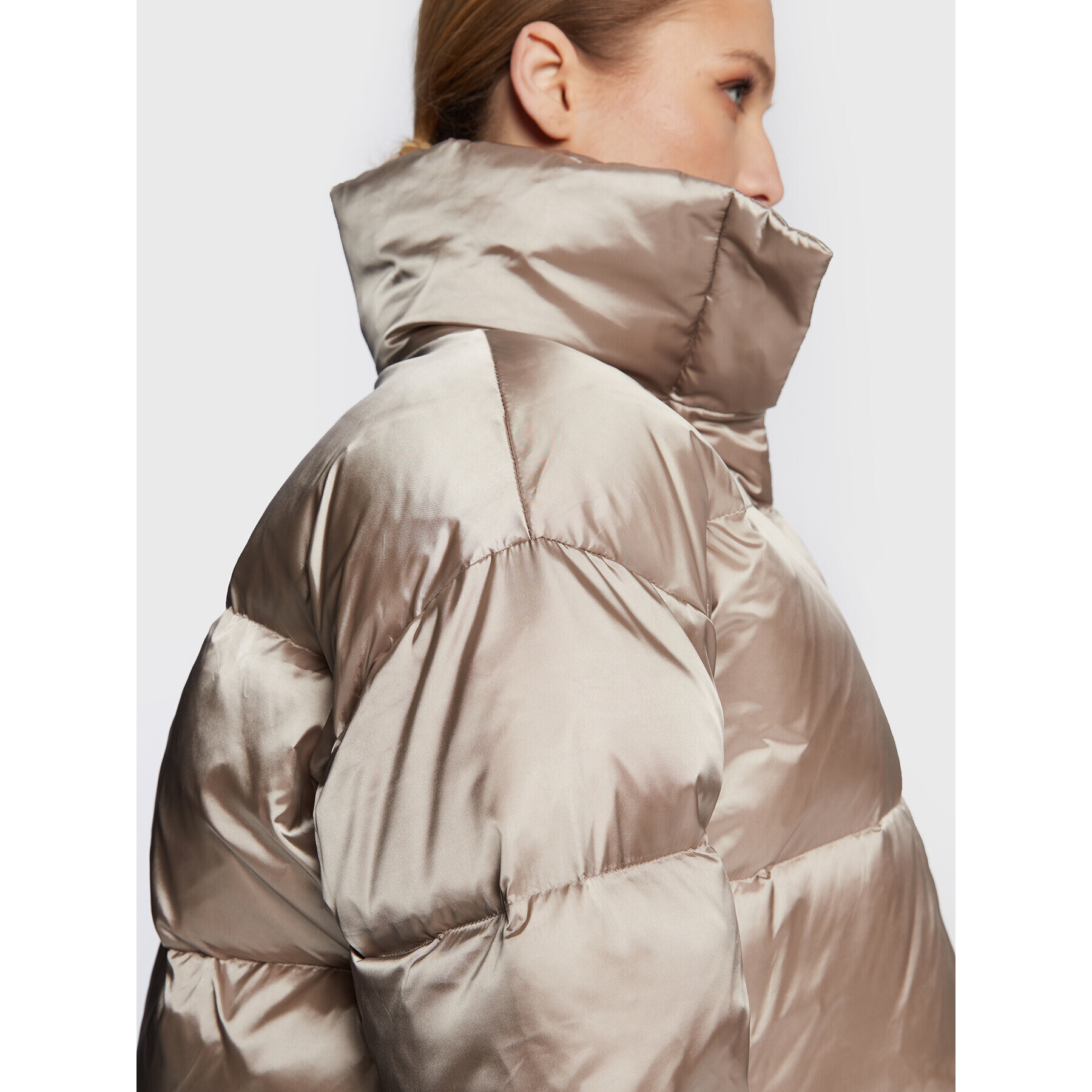 Calvin Klein Пухено яке Shine K20K205007 Бежов Regular Fit - Pepit.bg