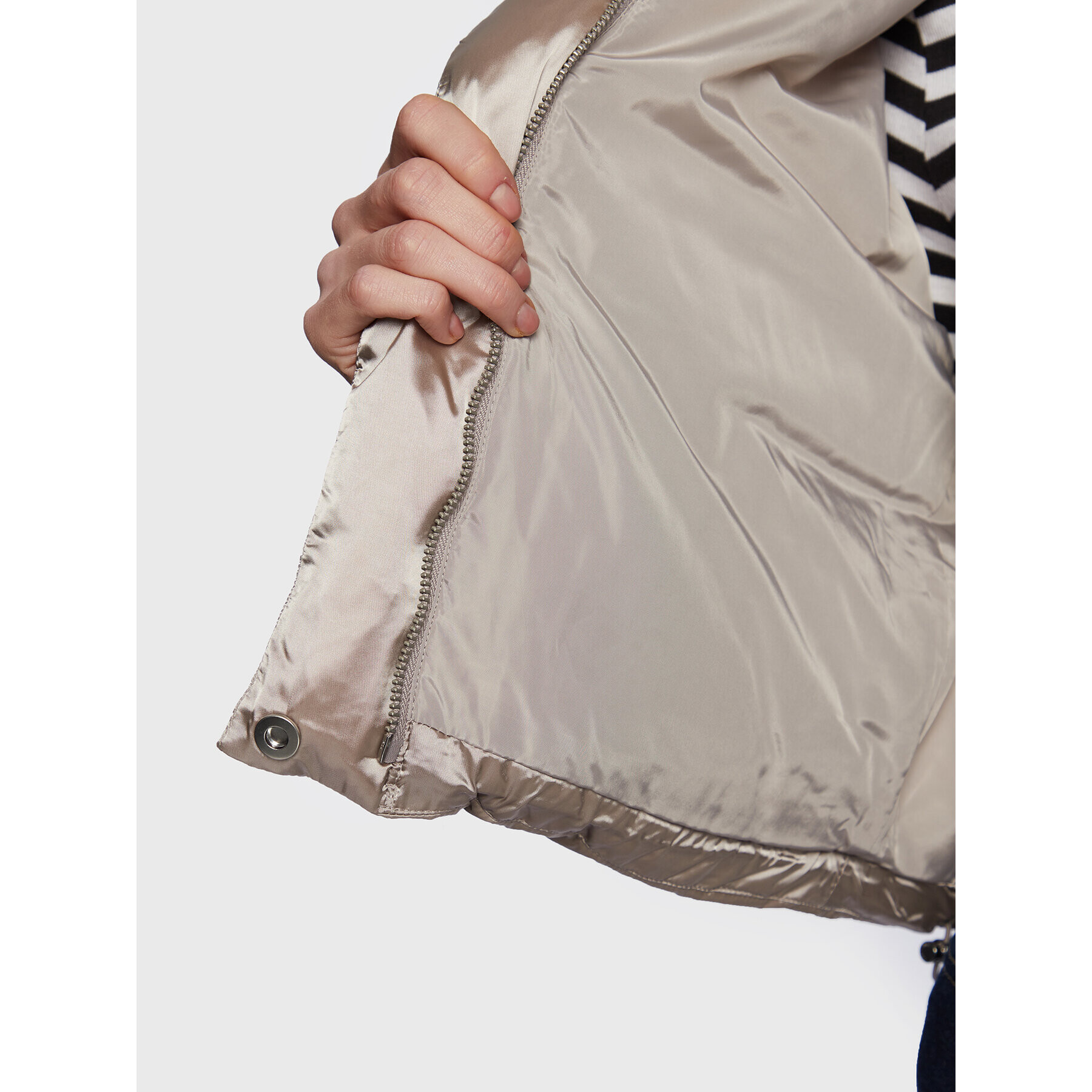 Calvin Klein Пухено яке Shine K20K205007 Бежов Regular Fit - Pepit.bg