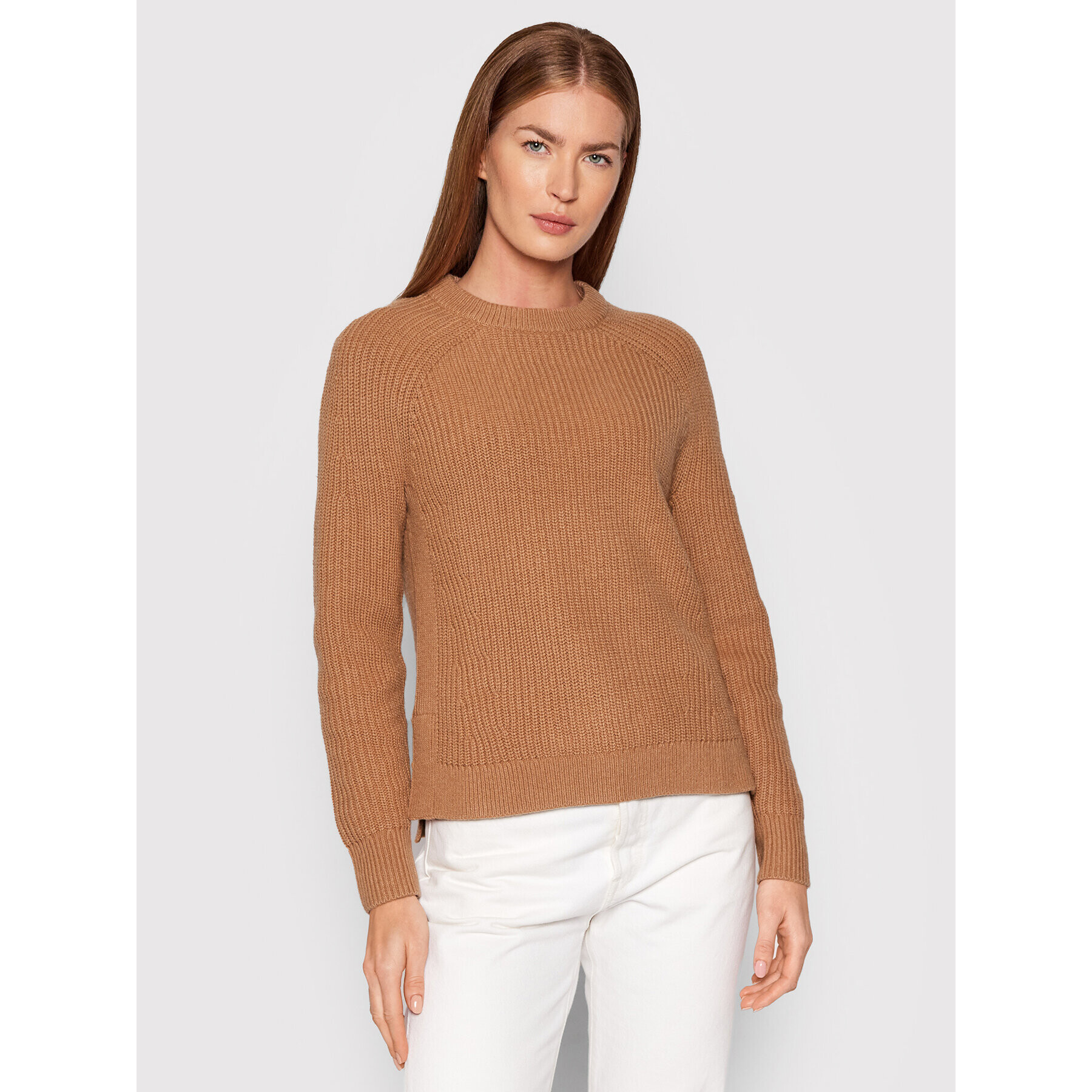 Calvin Klein Пуловер Cozy Structure Raglan K20K203342 Бежов Regular Fit - Pepit.bg