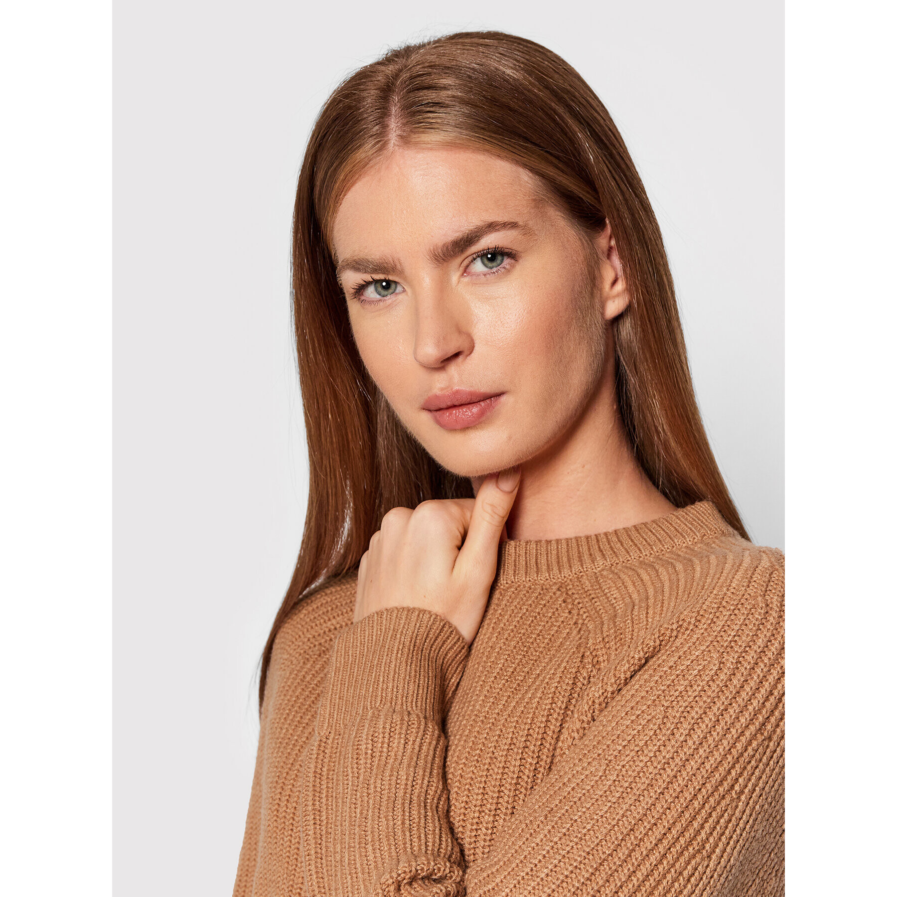 Calvin Klein Пуловер Cozy Structure Raglan K20K203342 Бежов Regular Fit - Pepit.bg