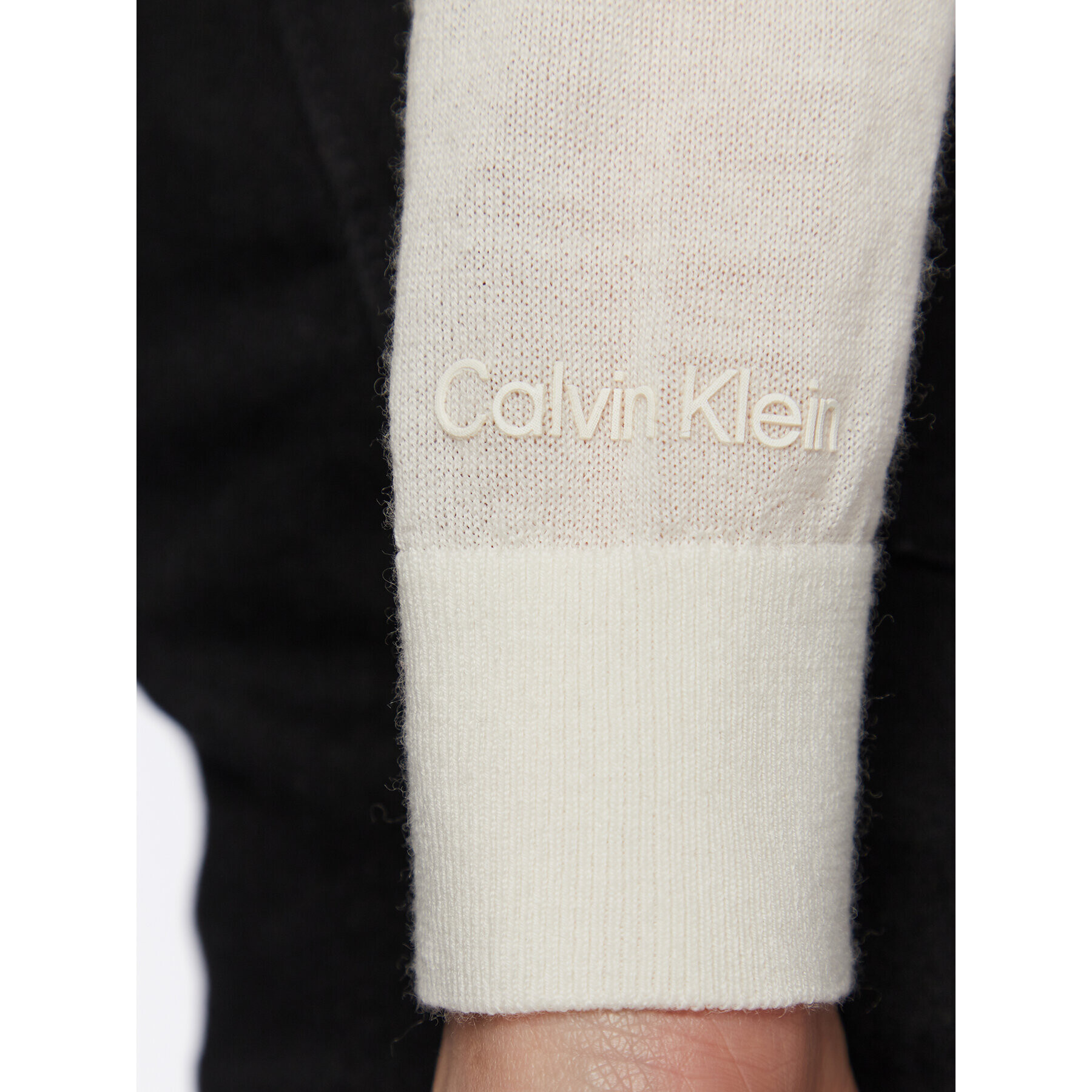 Calvin Klein Пуловер Extra Fine K20K204139 Бежов Slim Fit - Pepit.bg