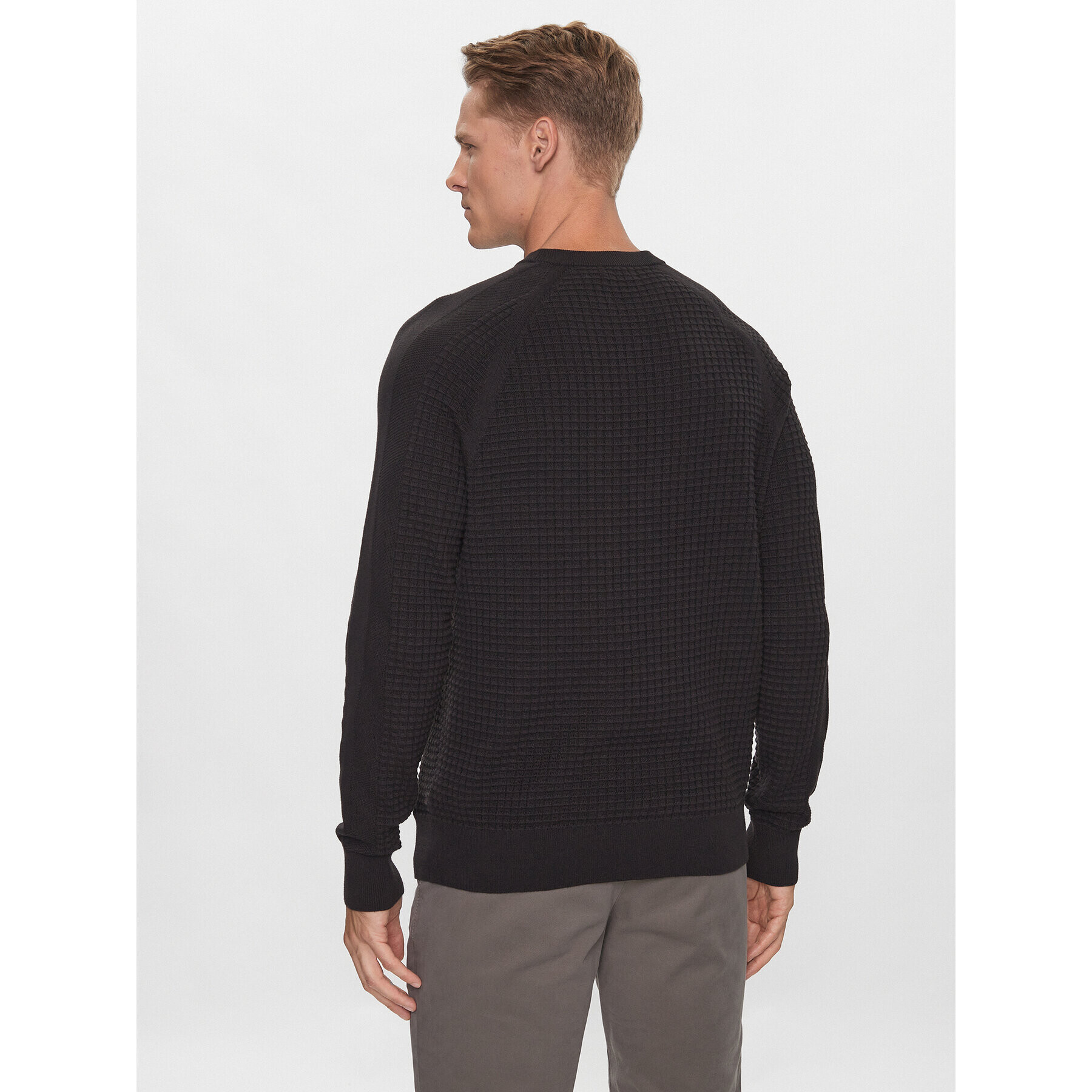 Calvin Klein Пуловер K10K111476 Черен Regular Fit - Pepit.bg