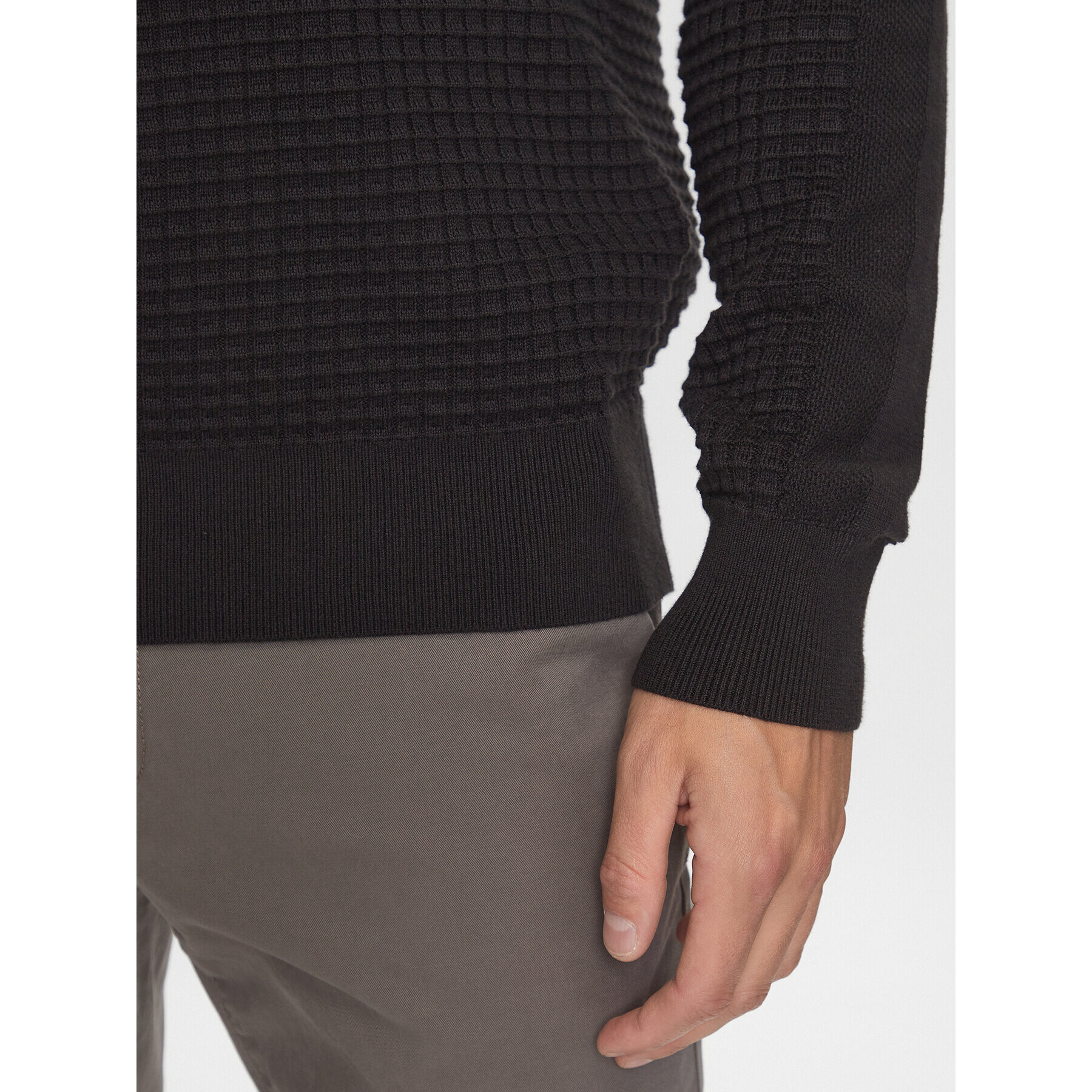 Calvin Klein Пуловер K10K111476 Черен Regular Fit - Pepit.bg