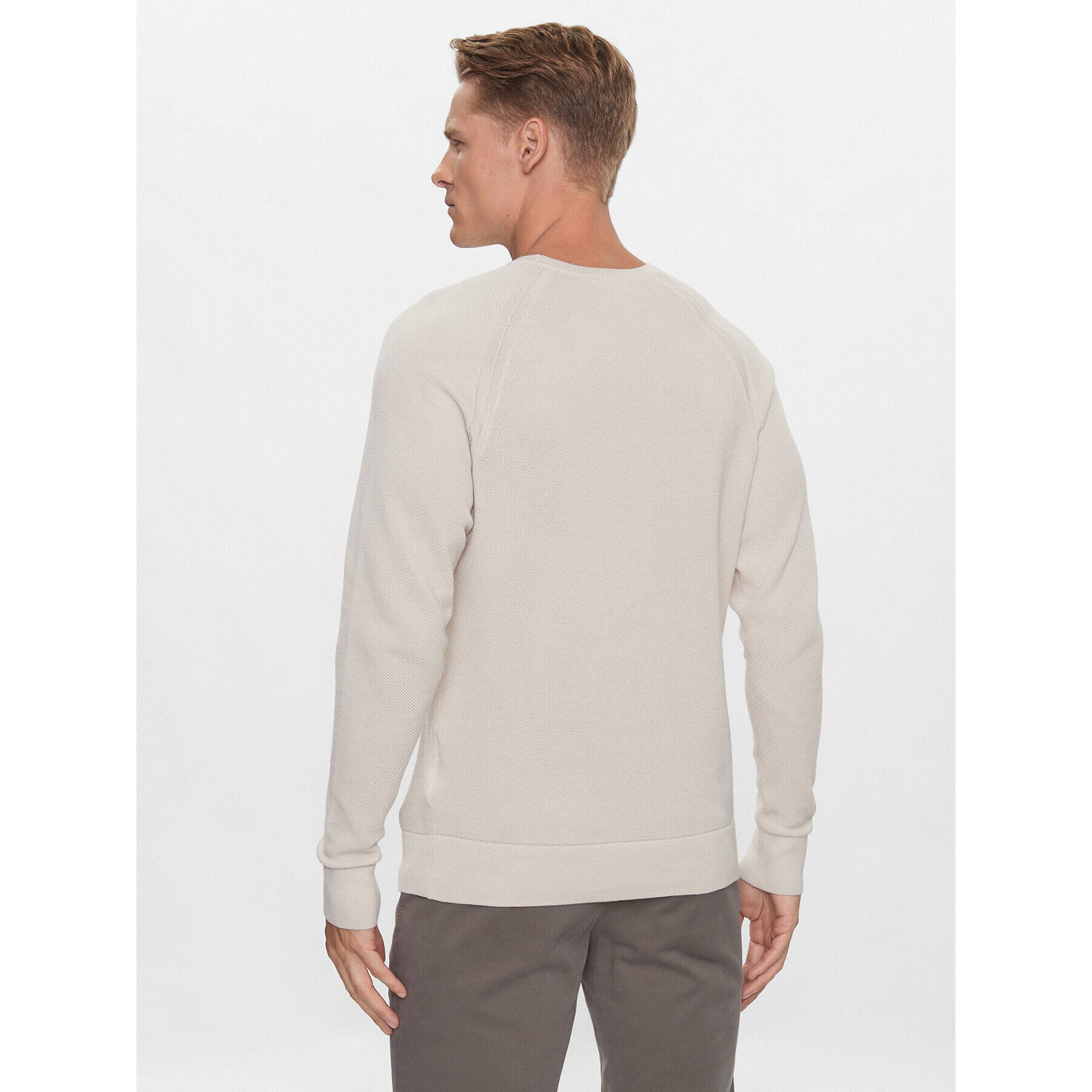 Calvin Klein Пуловер K10K111477 Бежов Regular Fit - Pepit.bg