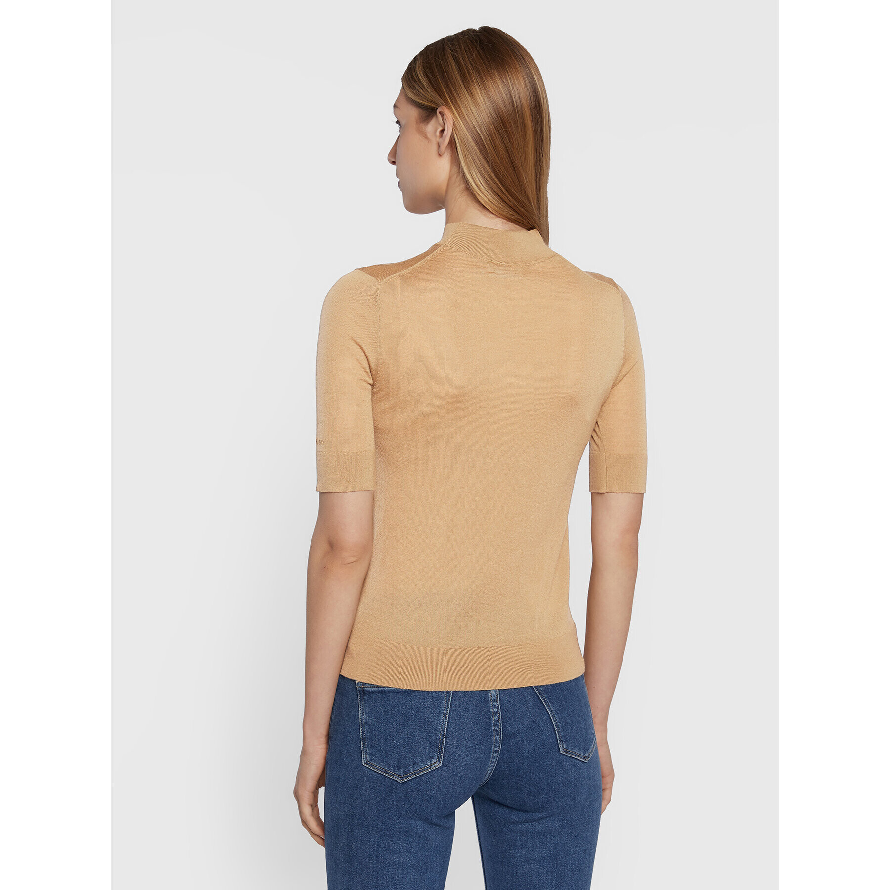 Calvin Klein Пуловер K20K204140 Кафяв Slim Fit - Pepit.bg