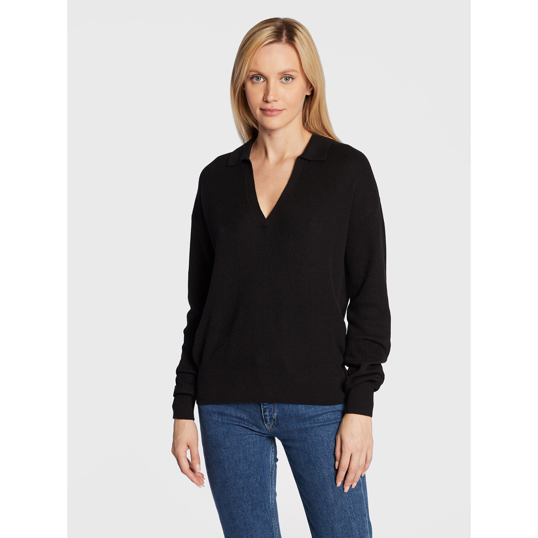 Calvin Klein Пуловер K20K204768 Черен Relaxed Fit - Pepit.bg