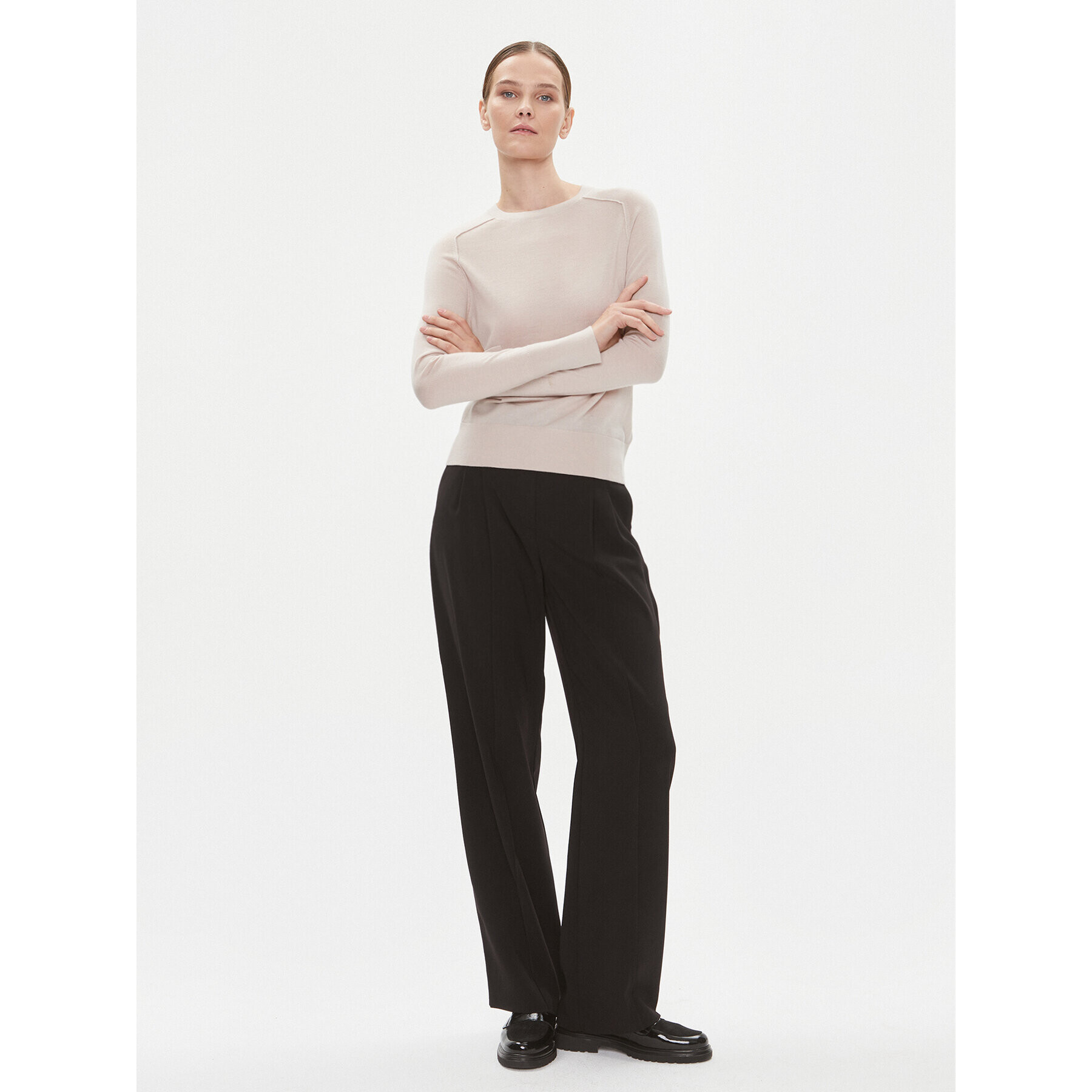 Calvin Klein Пуловер K20K205777 Бежов Regular Fit - Pepit.bg