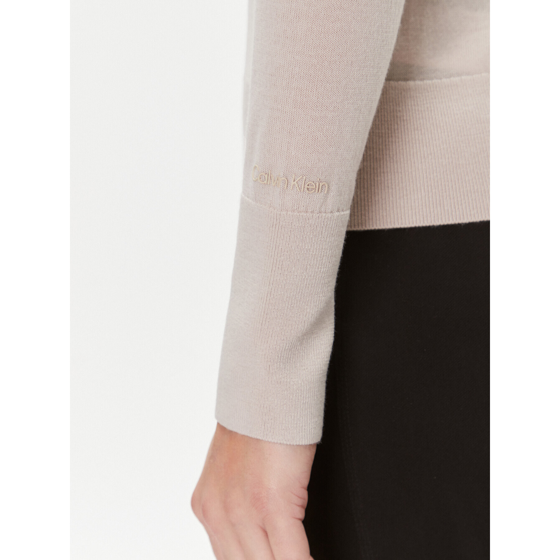 Calvin Klein Пуловер K20K205777 Бежов Regular Fit - Pepit.bg