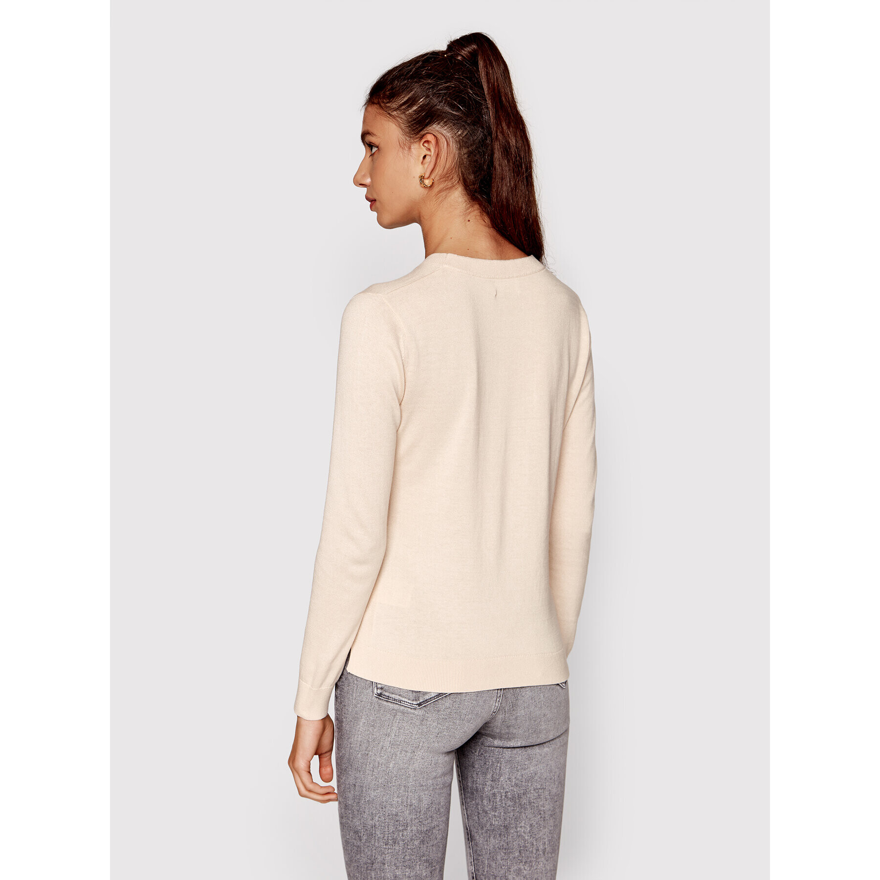 Calvin Klein Пуловер Silk Essential K20K203695 Бежов Regular Fit - Pepit.bg