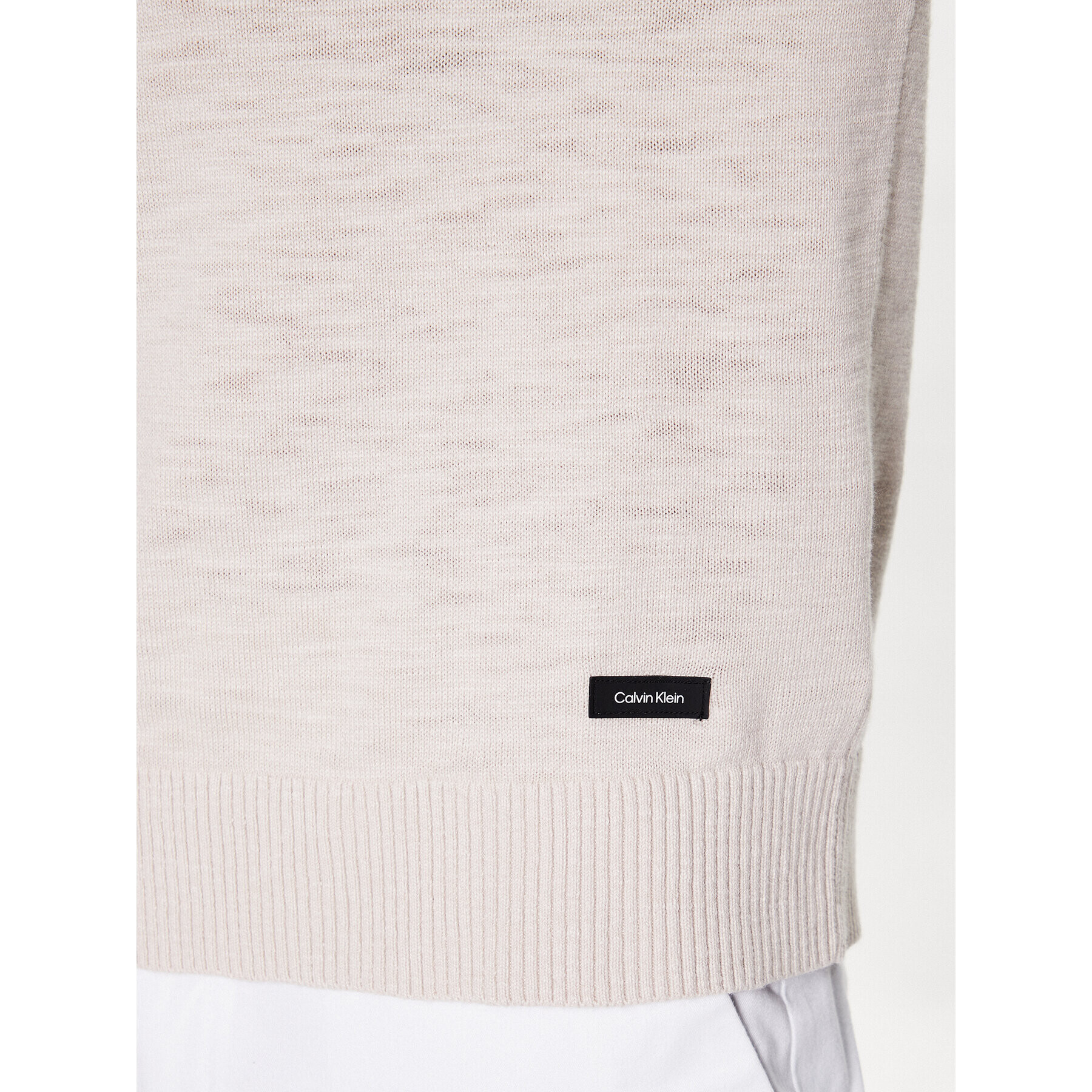 Calvin Klein Пуловер Slub Texture Sweater K10K111449 Бежов Regular Fit - Pepit.bg