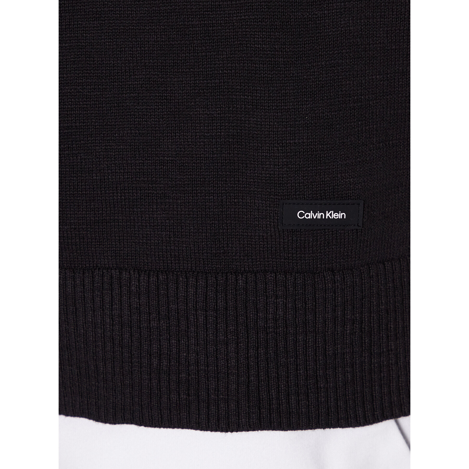 Calvin Klein Пуловер Slub Texture Sweater K10K111449 Черен Regular Fit - Pepit.bg