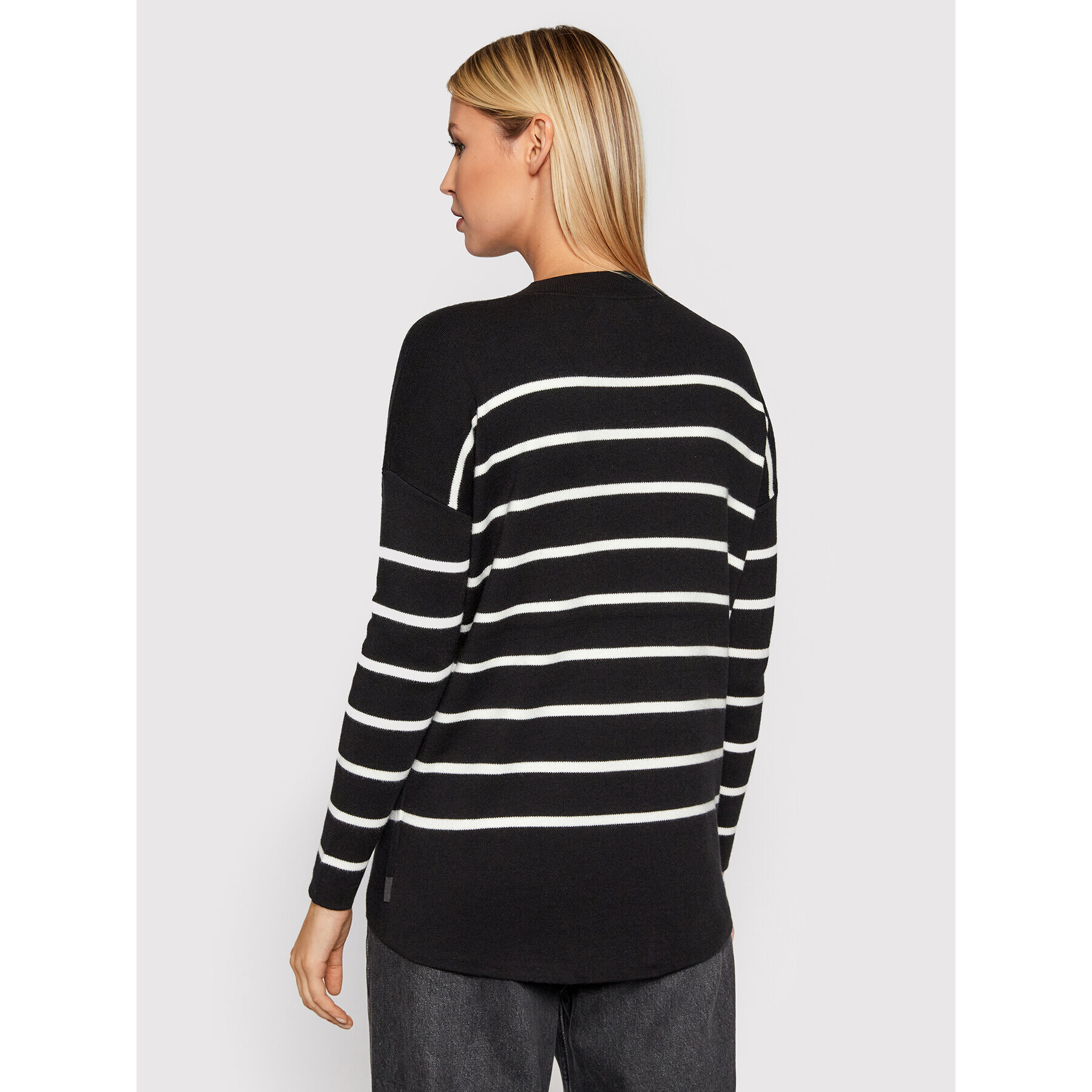 Calvin Klein Пуловер Stripe K20K202885 Черен Relaxed Fit - Pepit.bg