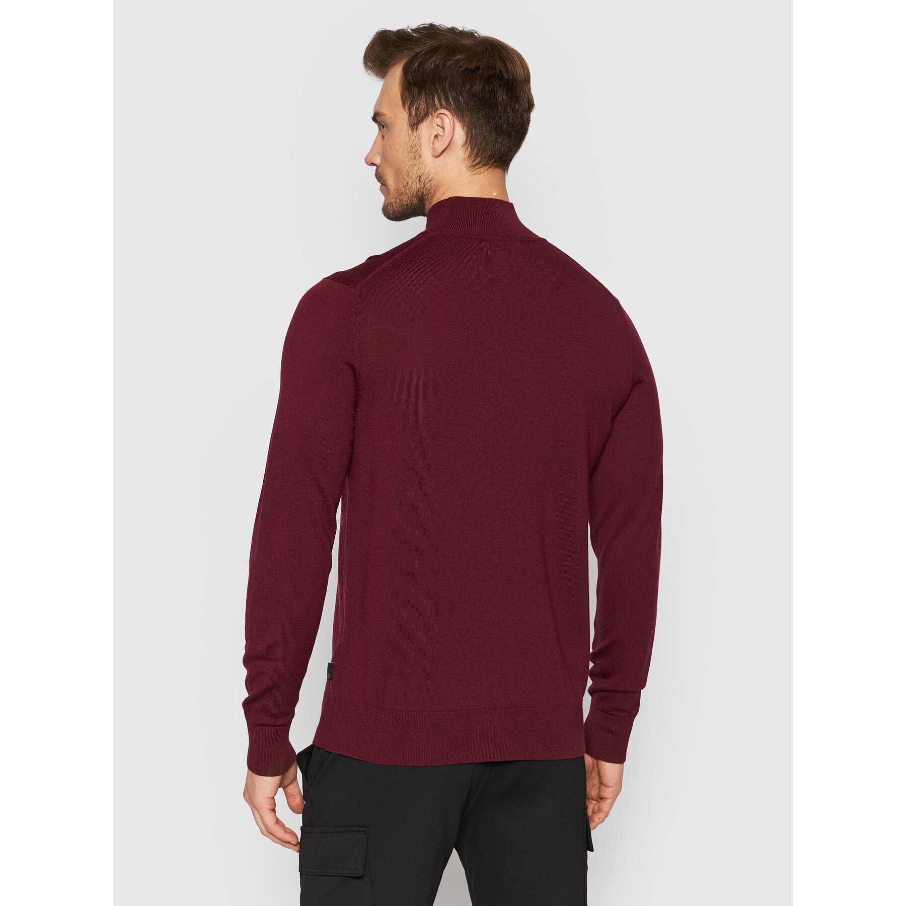 Calvin Klein Пуловер Superior K10K102736 Бордо Regular Fit - Pepit.bg