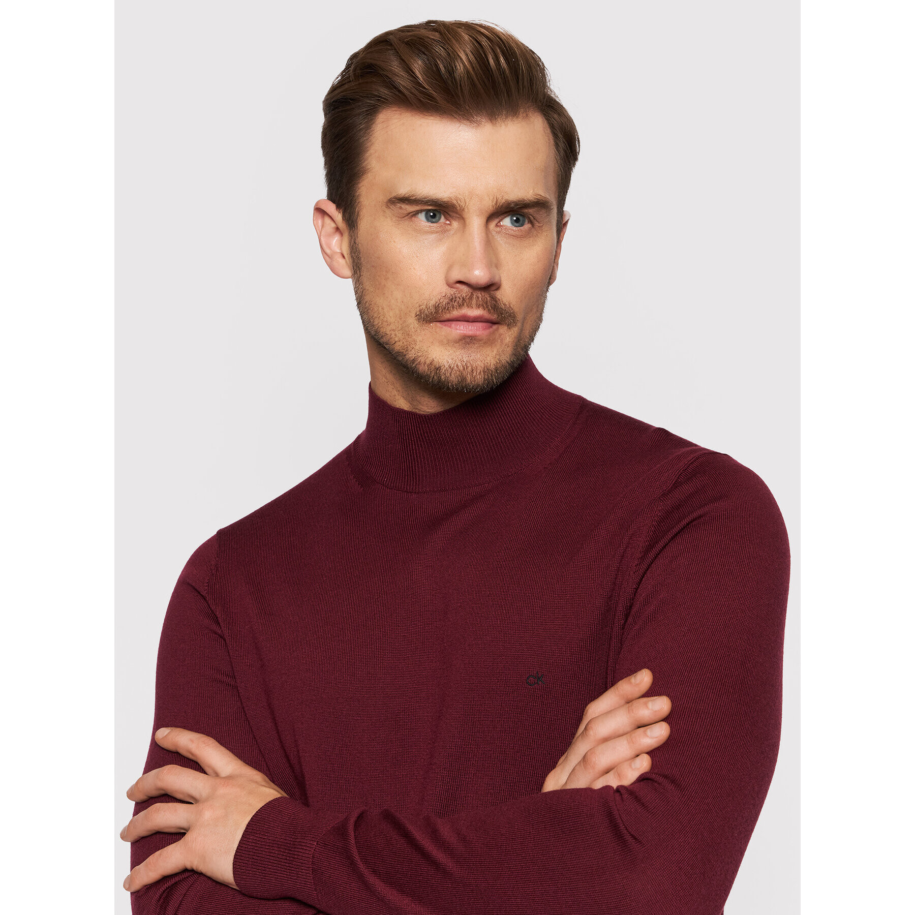 Calvin Klein Пуловер Superior K10K102736 Бордо Regular Fit - Pepit.bg