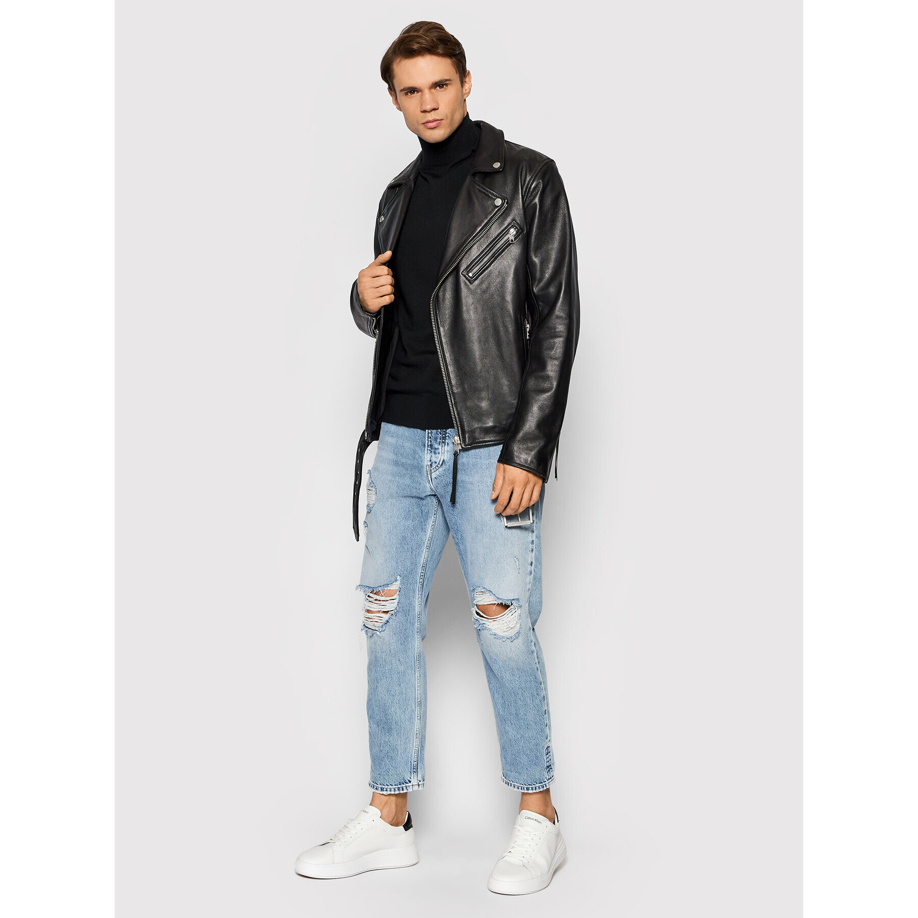 Calvin Klein Пуловер Superior K10K102736 Черен Regular Fit - Pepit.bg