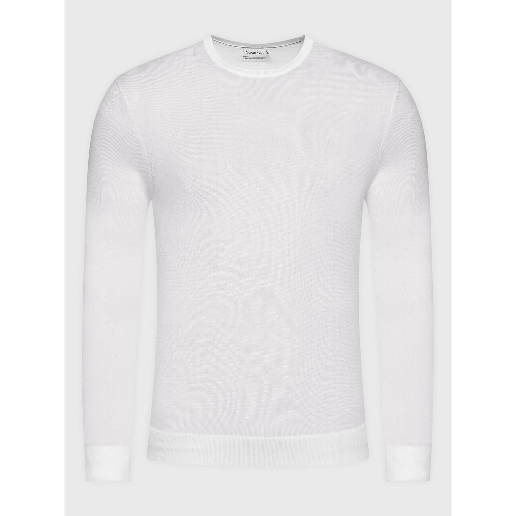 Calvin Klein Пуловер Superior K10K109474 Бял Regular Fit - Pepit.bg